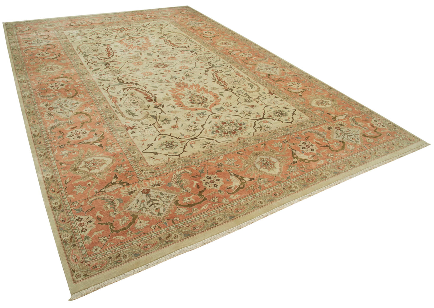 12x18 Beige Oushak Rug - 35945