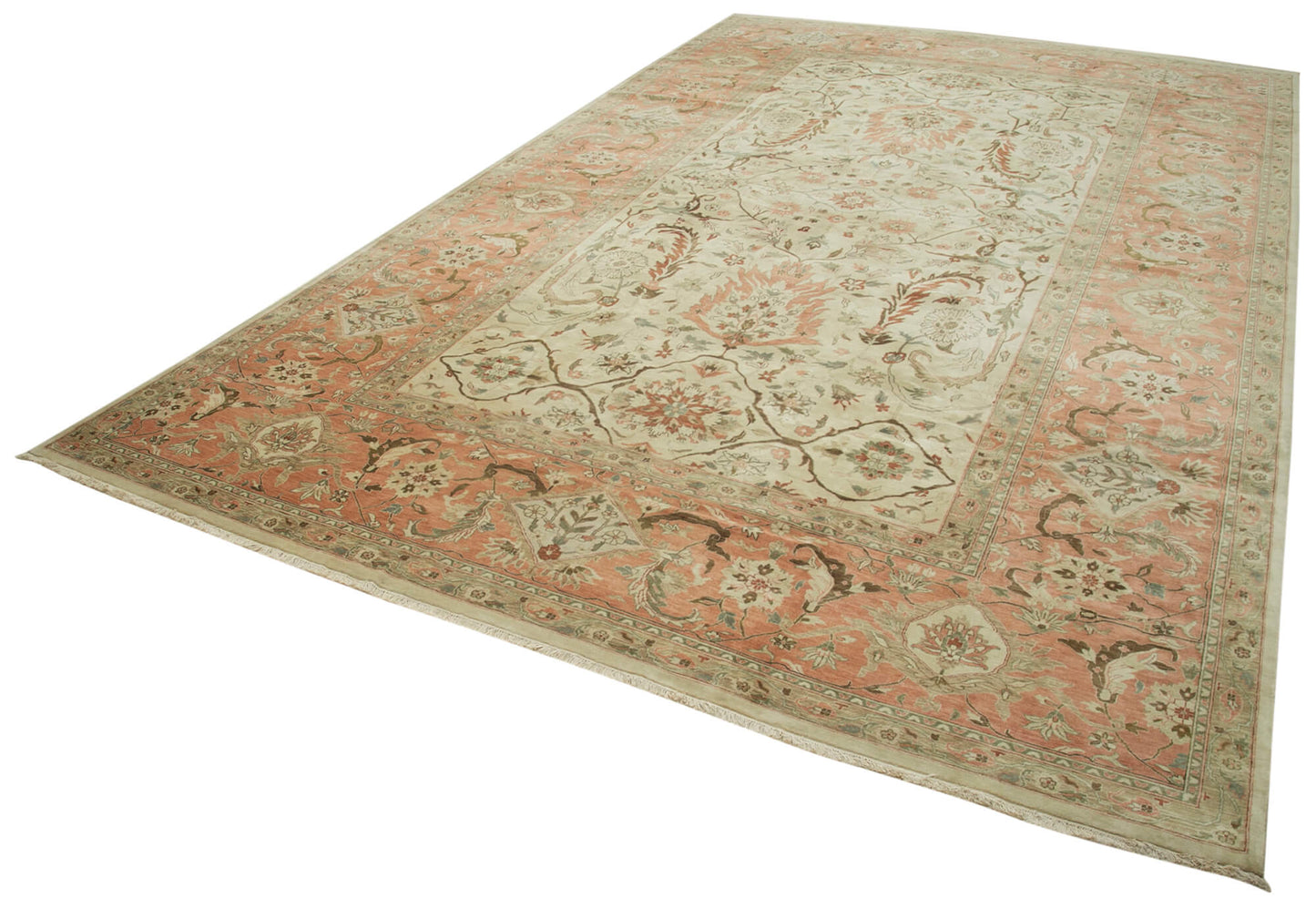 12x18 Beige Oushak Rug - 35945