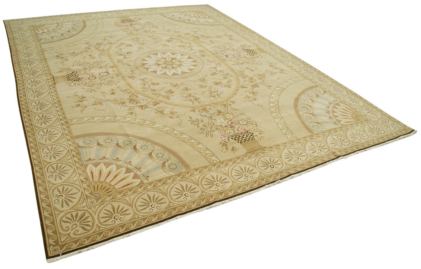 12x15 Beige Oushak Rug - 35948