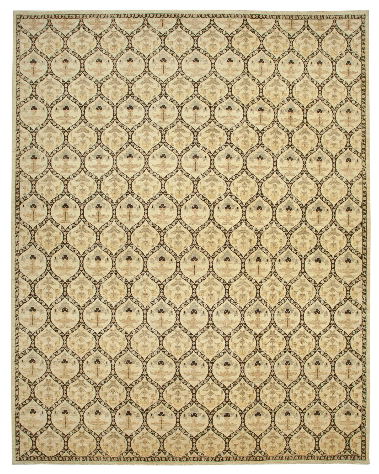 12x15 Beige Oushak Rug - 35954