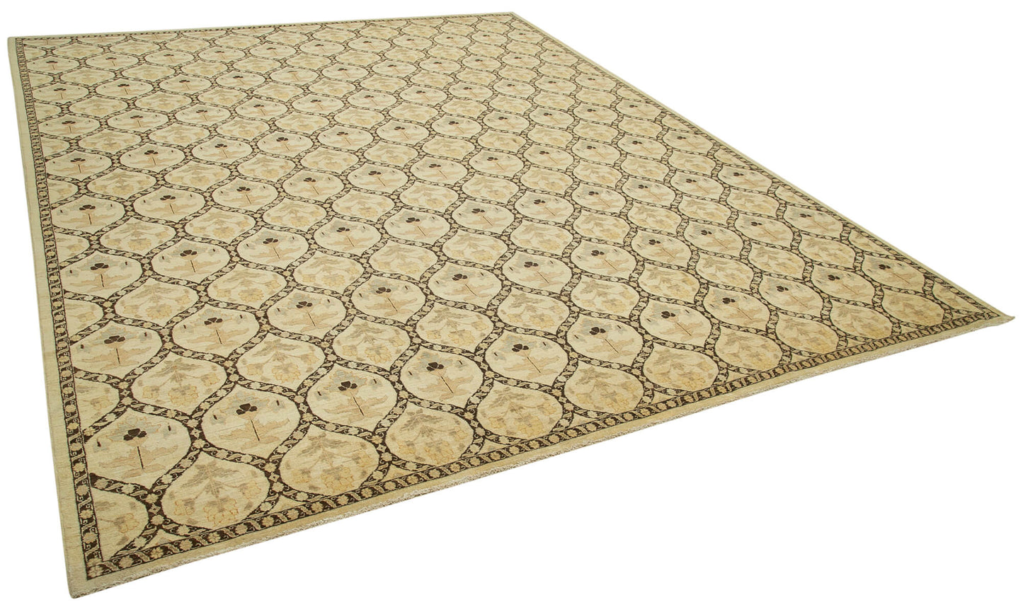 12x15 Beige Oushak Rug - 35954