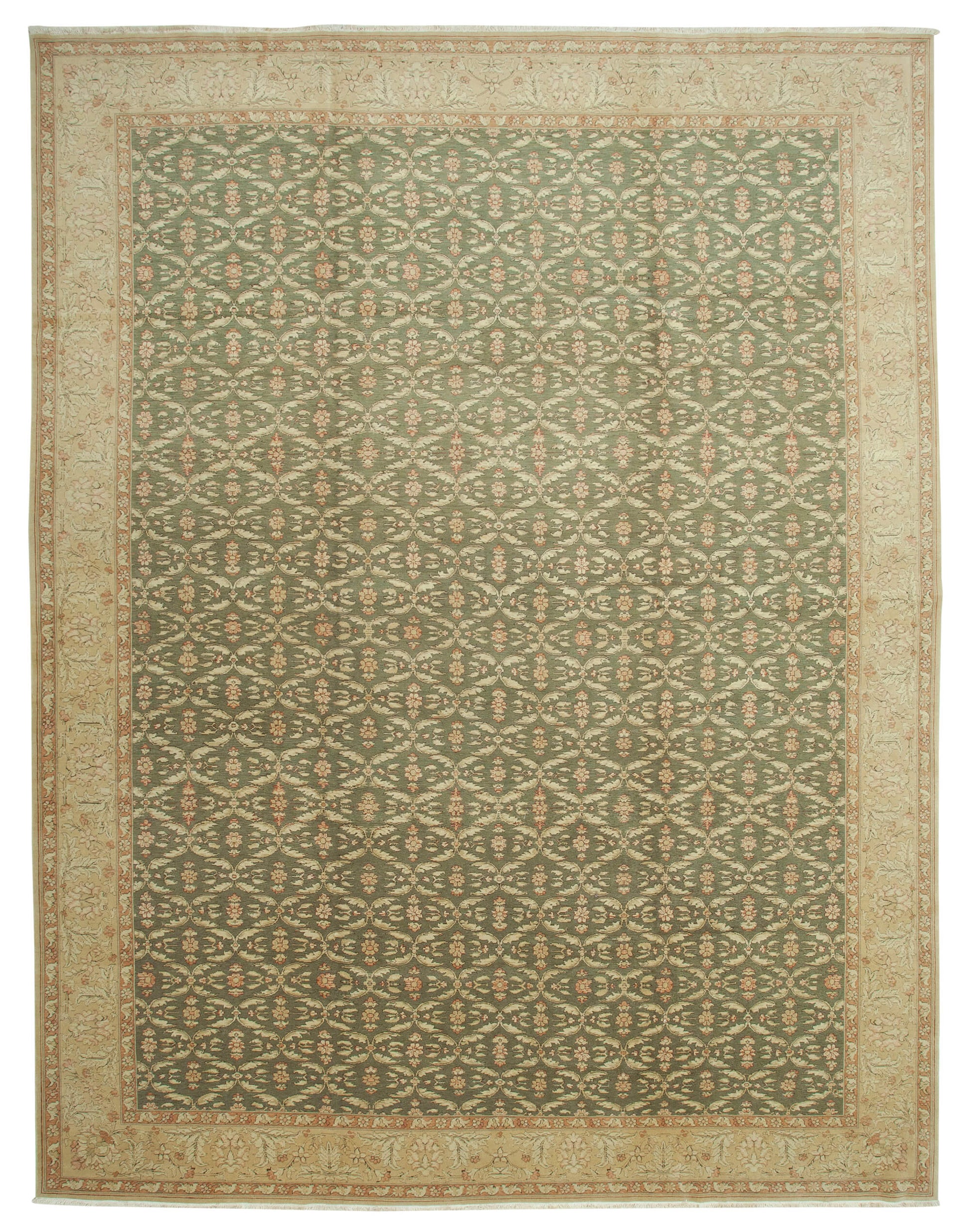 12x15 Beige Oushak Rug - 35967