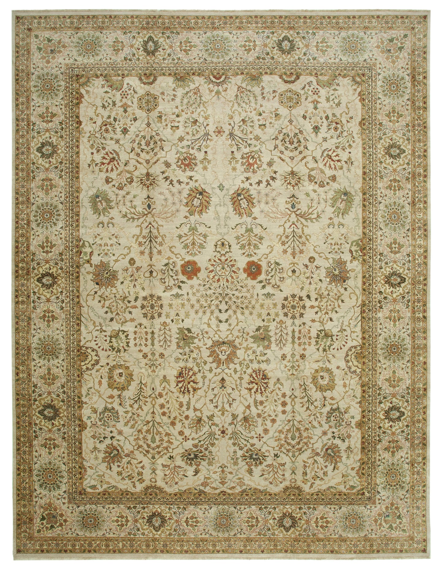 13x17 Beige Oushak Rug - 35986