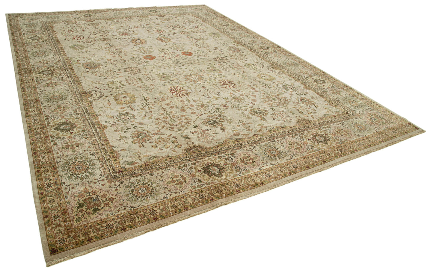 13x17 Beige Oushak Rug - 35986