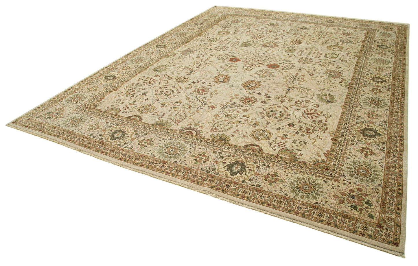 13x17 Beige Oushak Rug - 35986