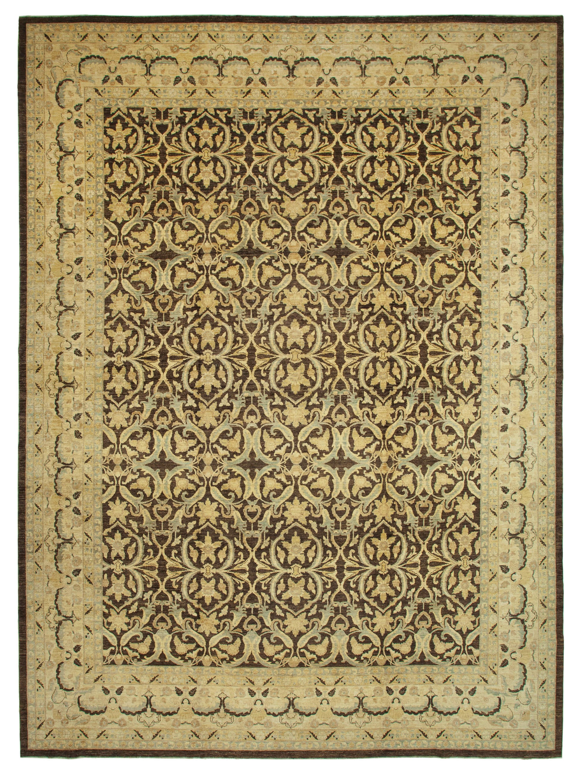 13x18 Beige Oushak Rug - 35987