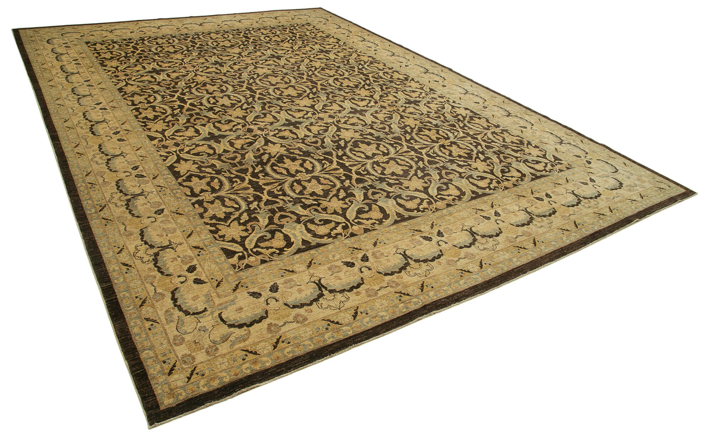 13x18 Beige Oushak Rug - 35987