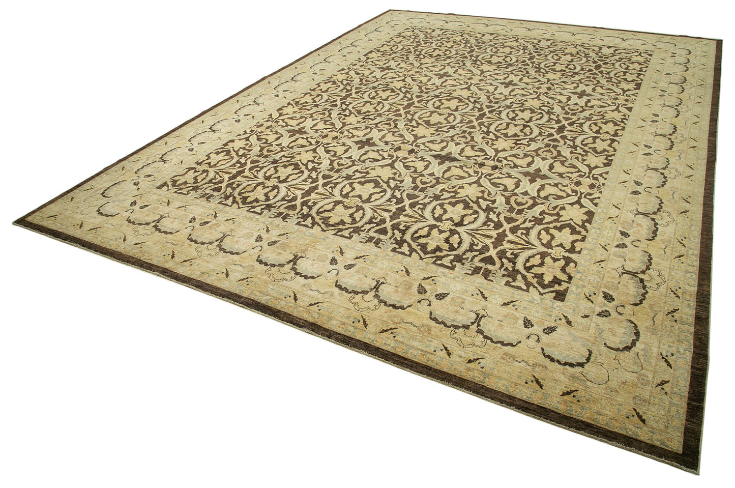 13x18 Beige Oushak Rug - 35987