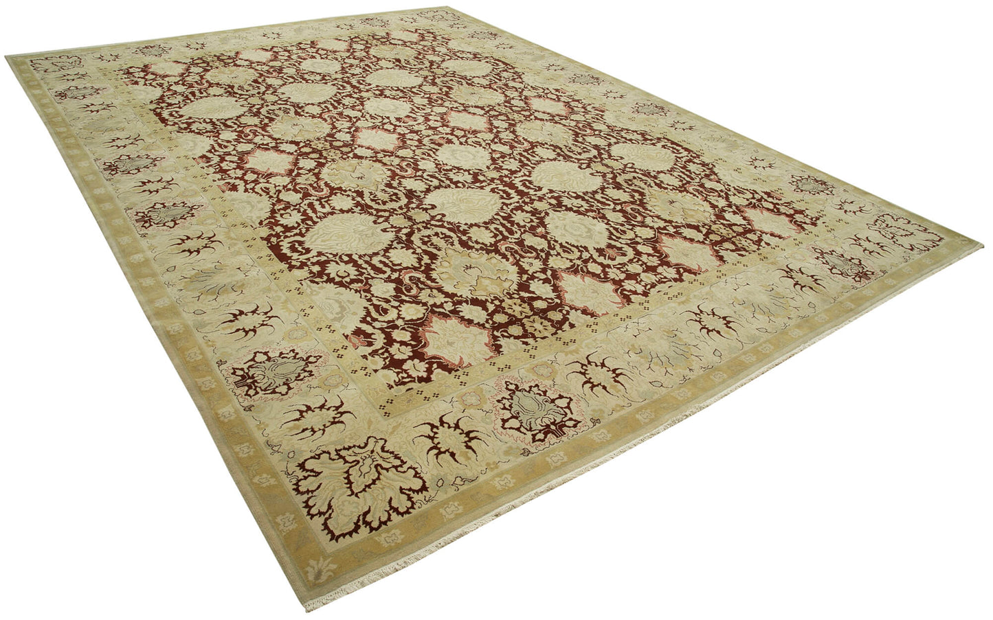 13x18 Beige Oushak Rug - 35992