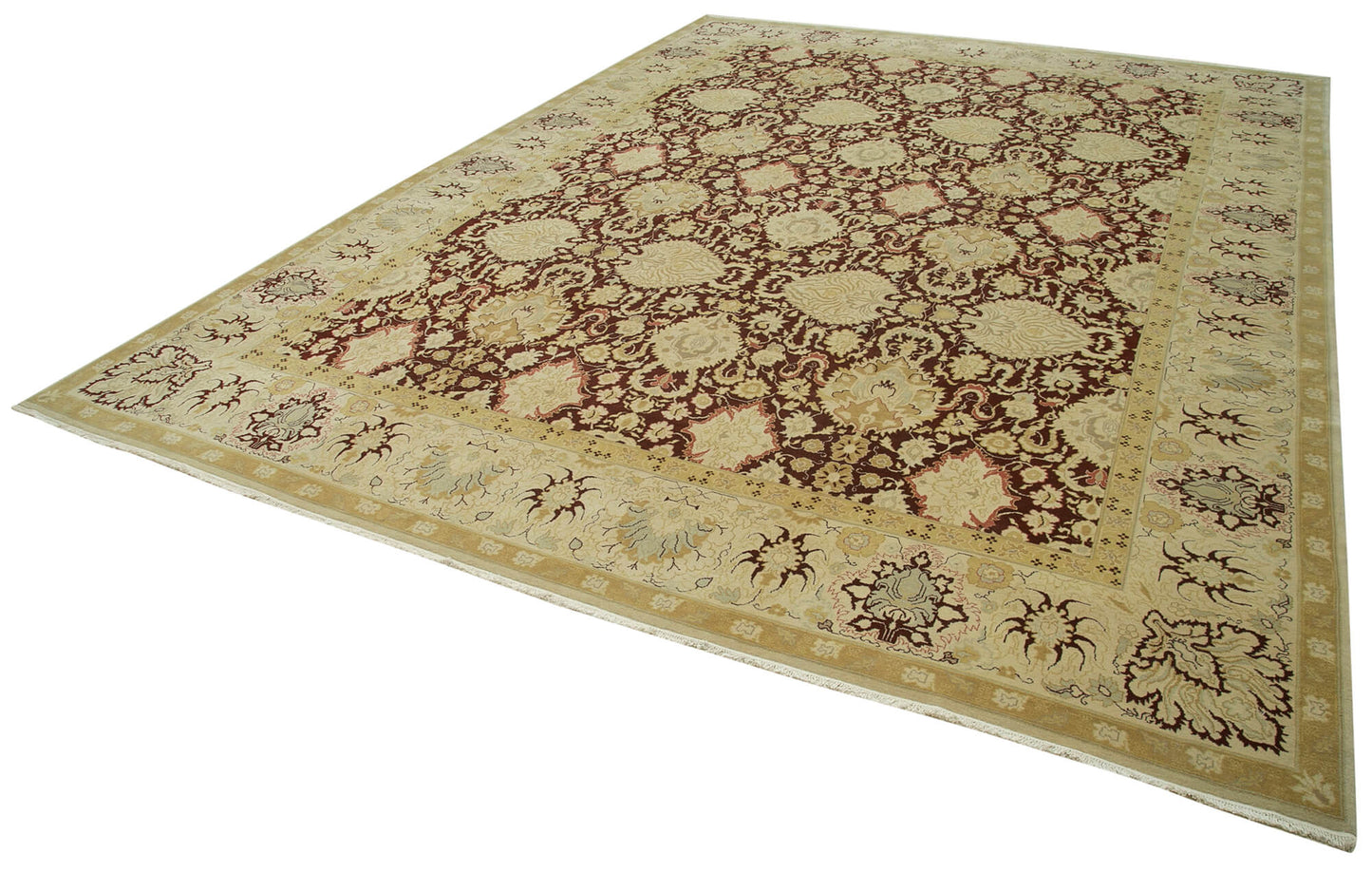 13x18 Beige Oushak Rug - 35992