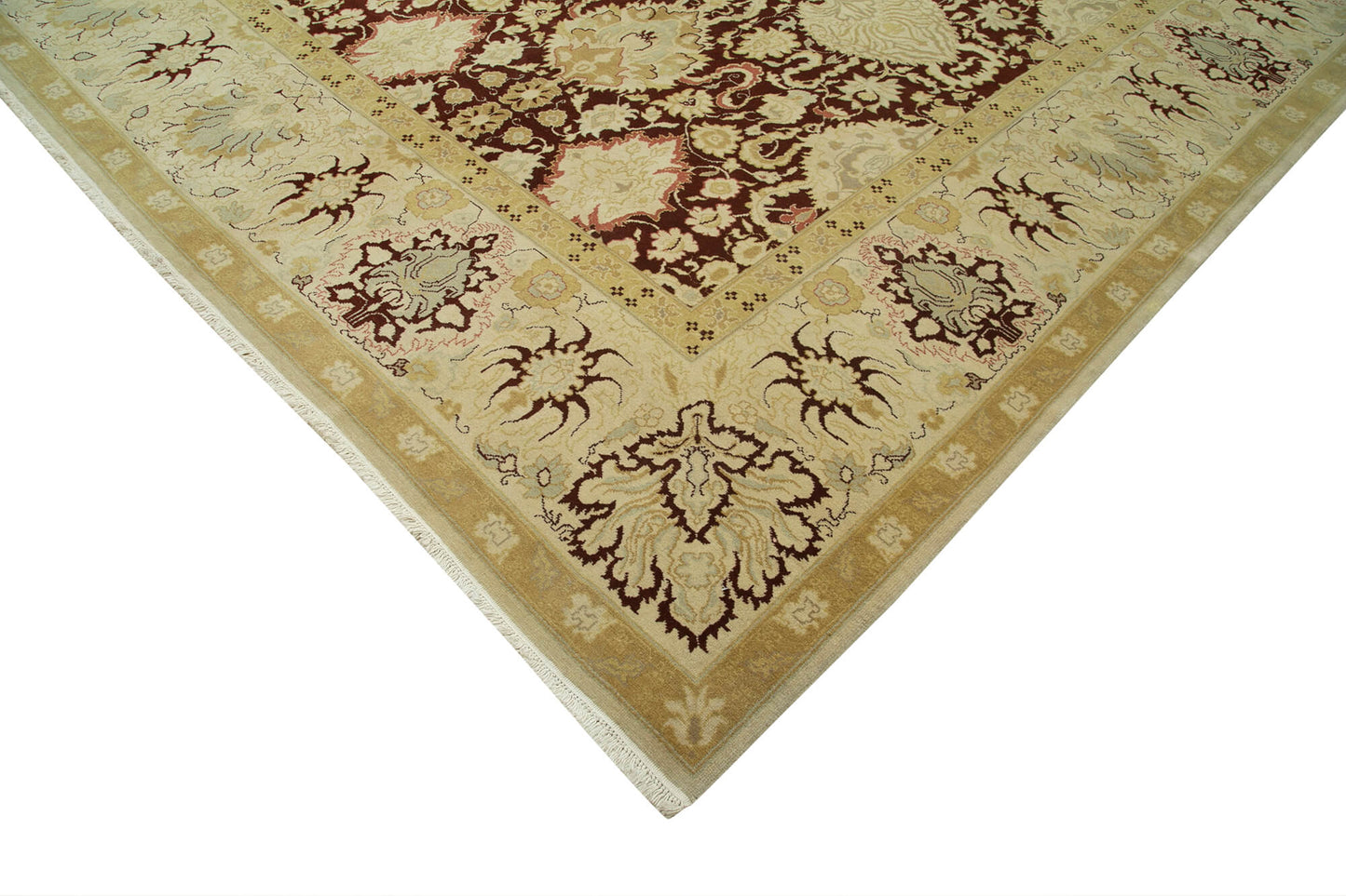 13x18 Beige Oushak Rug - 35992