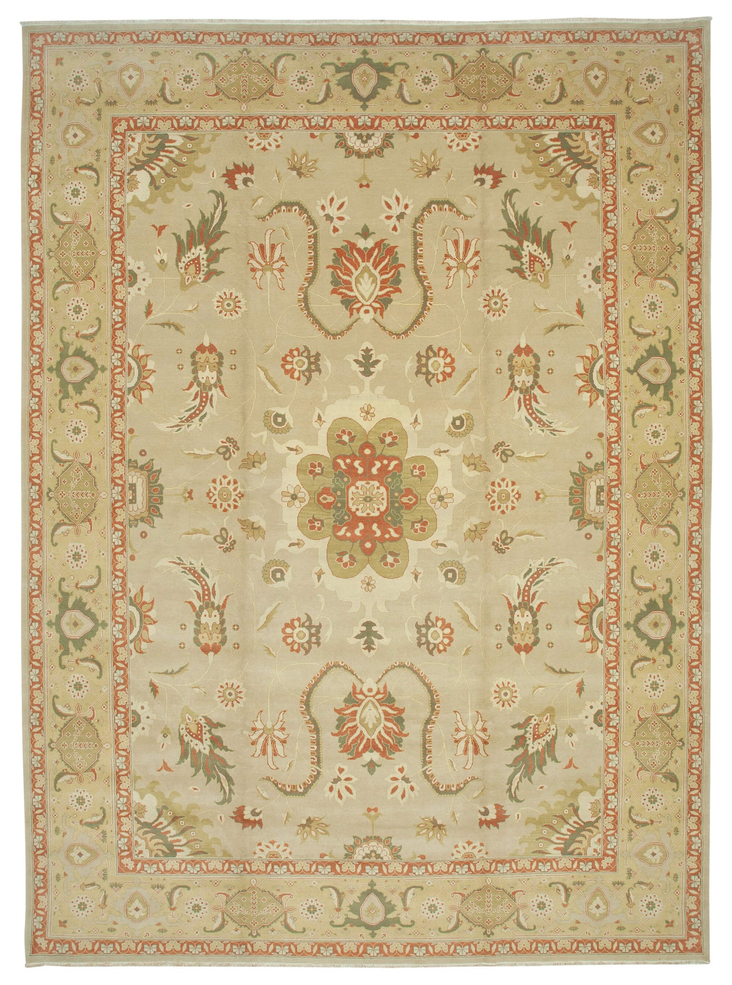 12x16 Beige Oushak Rug - 35994