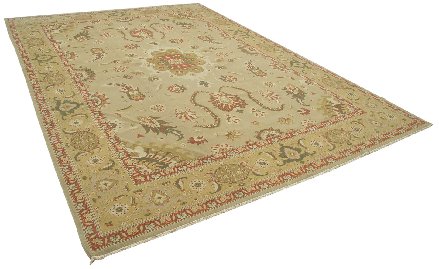 12x16 Beige Oushak Rug - 35994