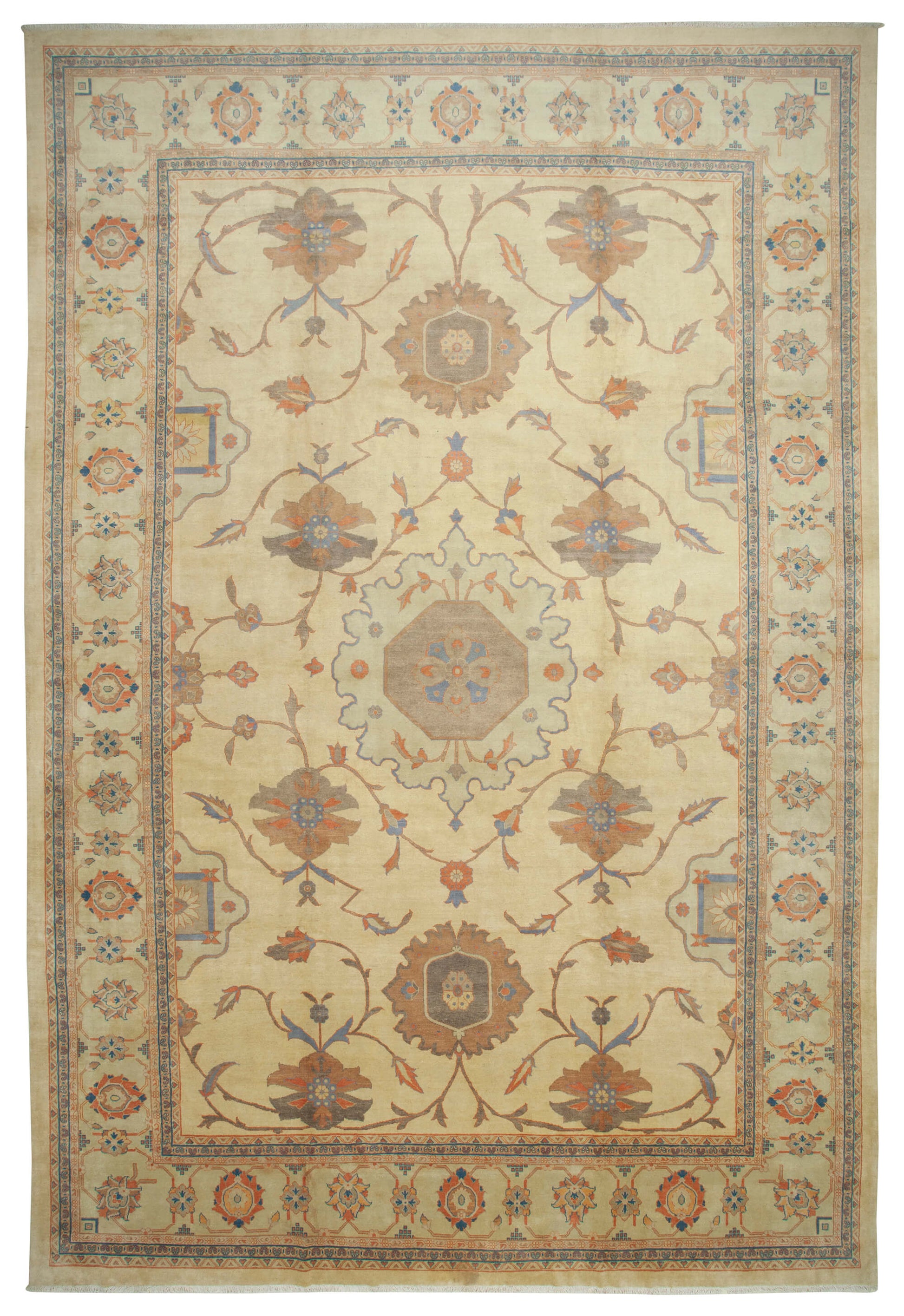 13x20 Beige Oushak Rug - 35999