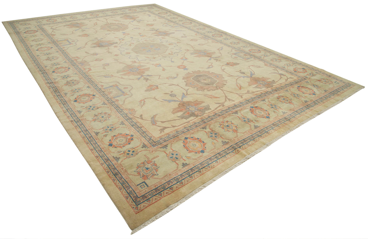 13x20 Beige Oushak Rug - 35999