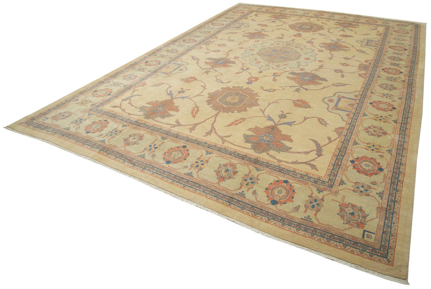 13x20 Beige Oushak Rug - 35999