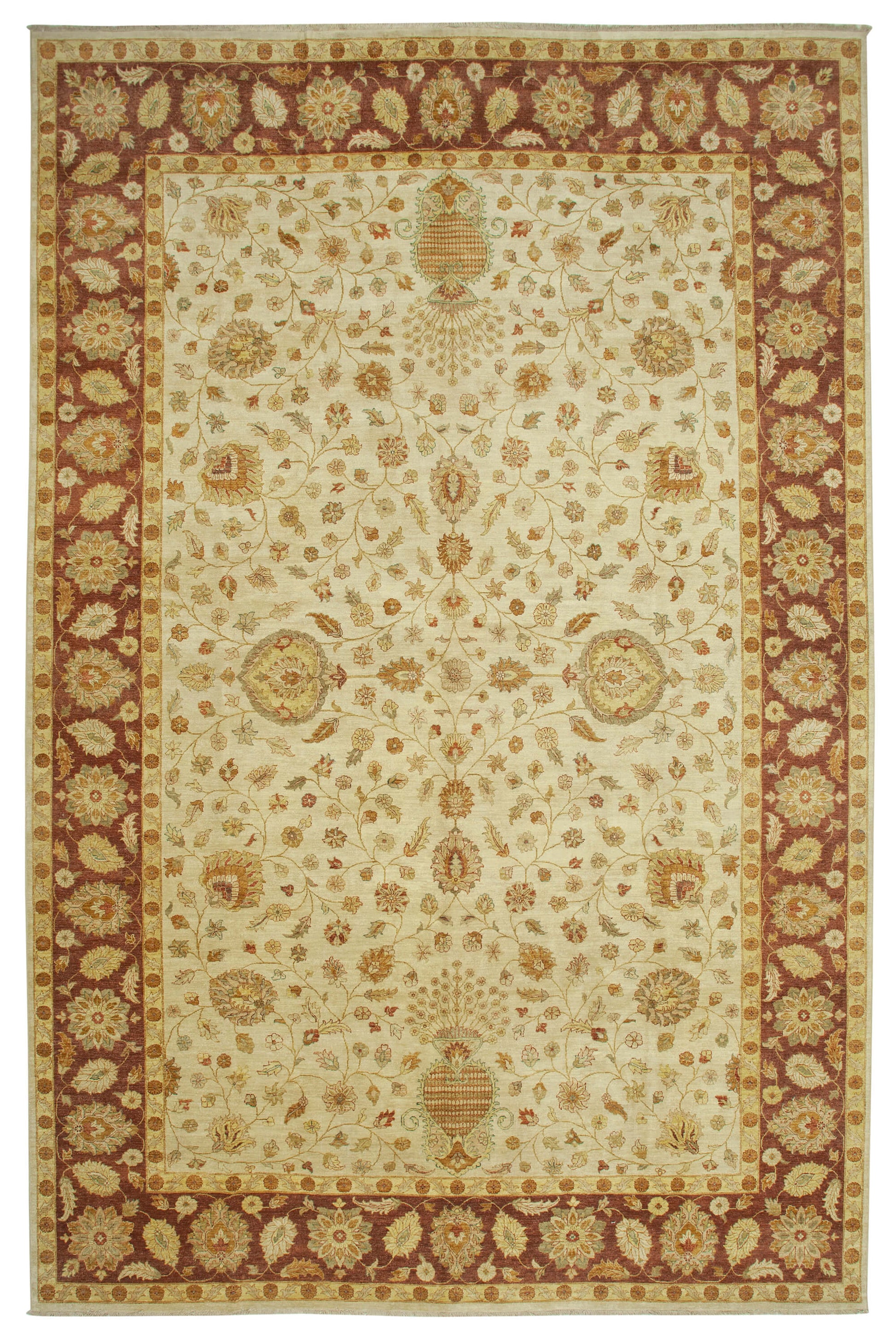 12x18 Beige Oushak Rug - 36006