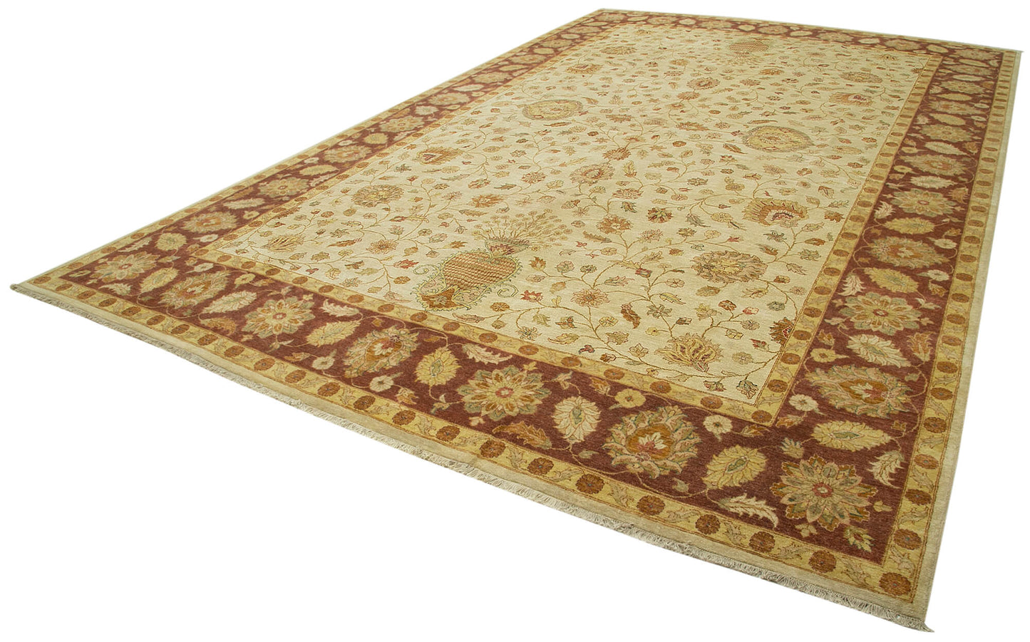 12x18 Beige Oushak Rug - 36006