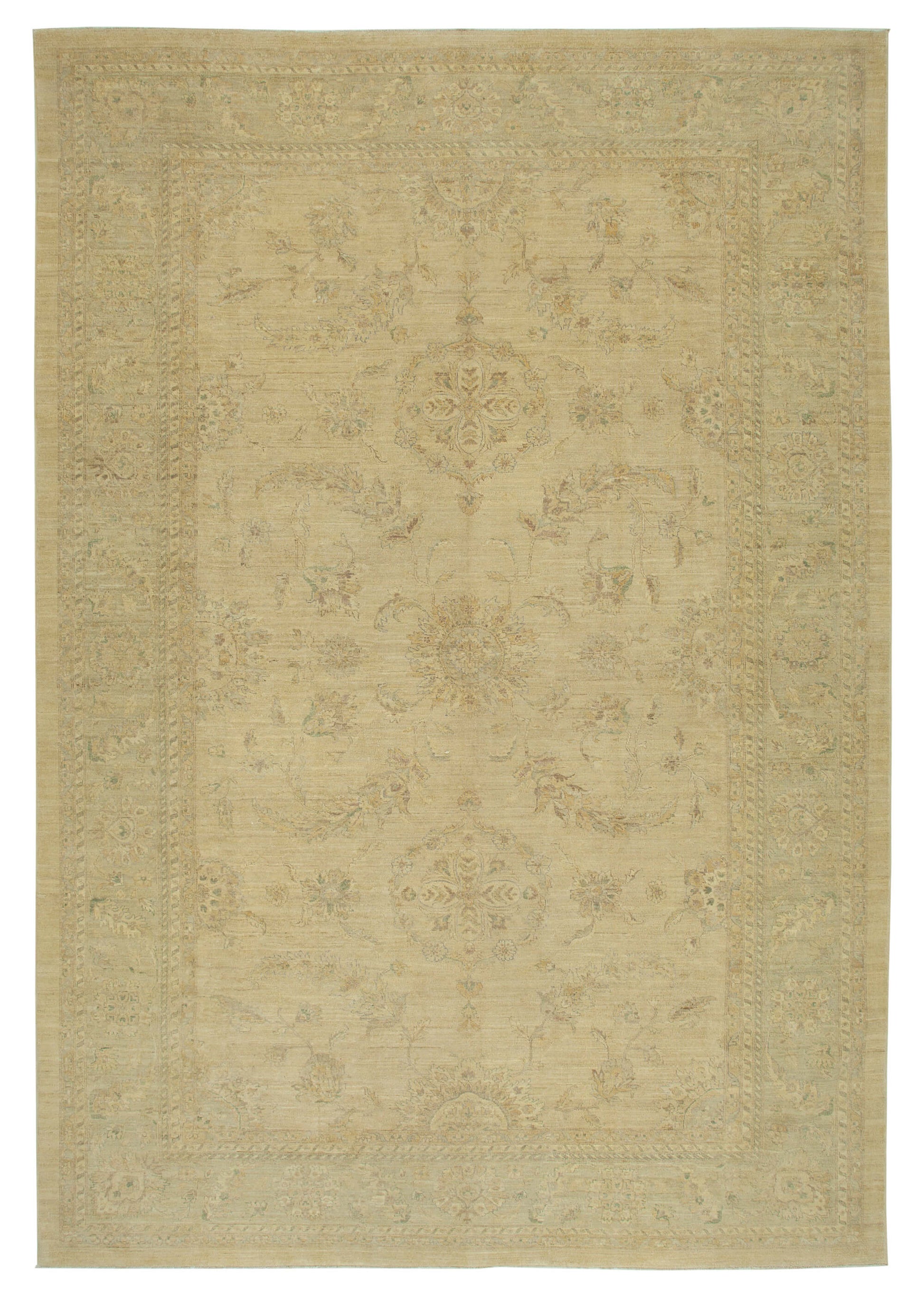 12x17 Beige Oushak Rug - 36012