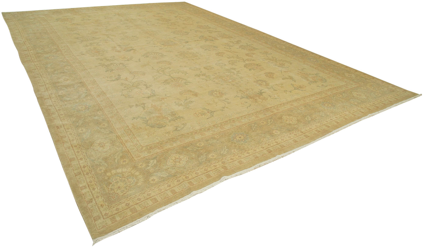 13x18 Beige Oushak Rug - 36013