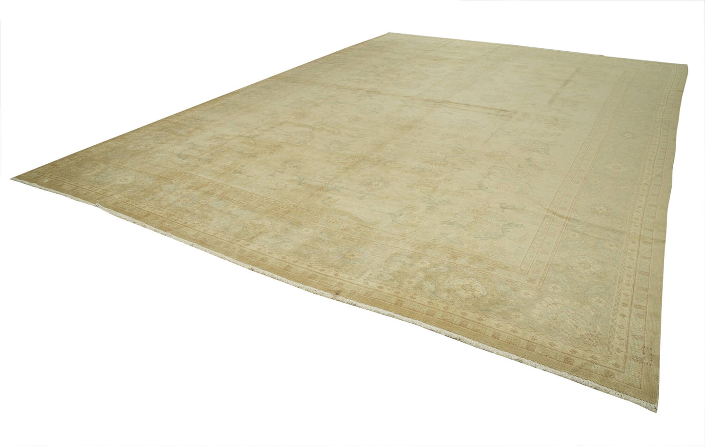 13x18 Beige Oushak Rug - 36013