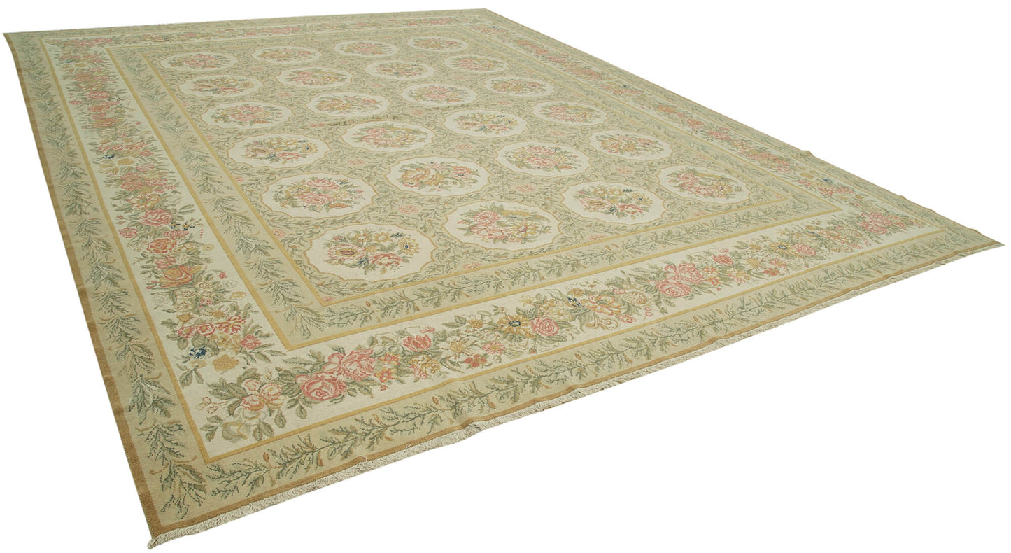 12x15 Beige Oushak Rug - 36014