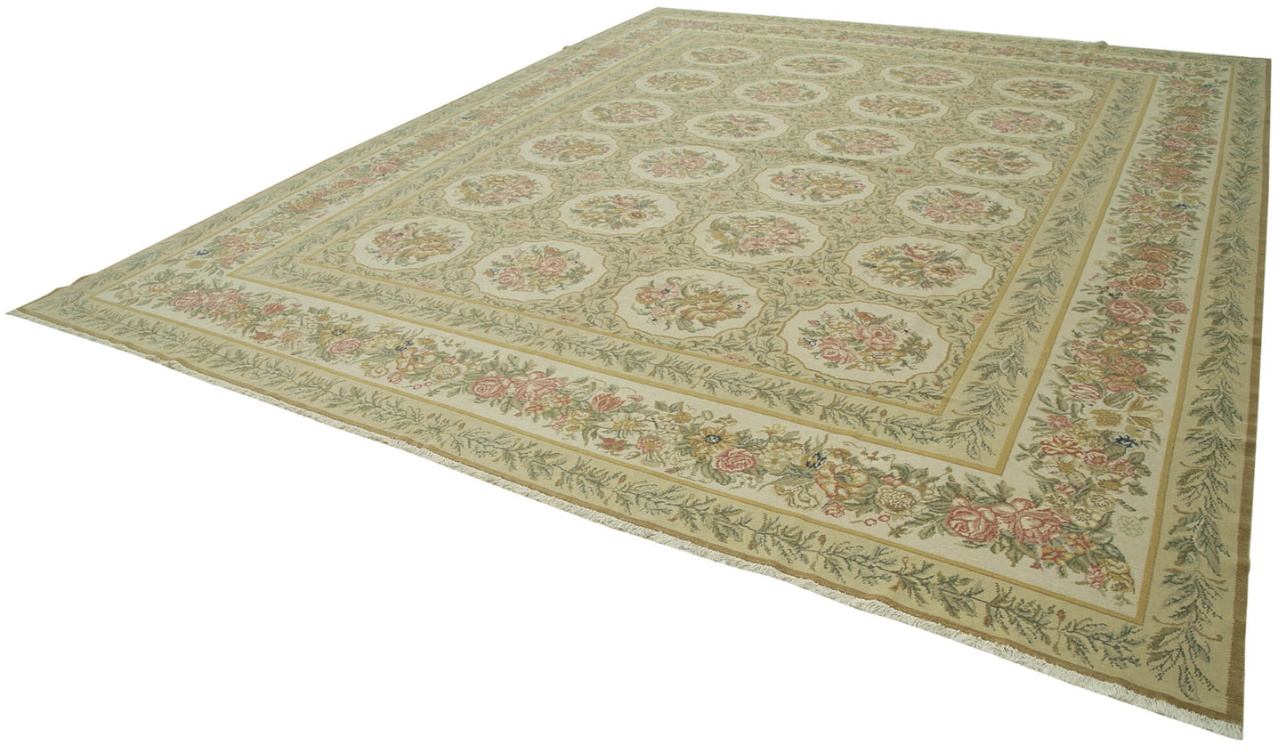 12x15 Beige Oushak Rug - 36014