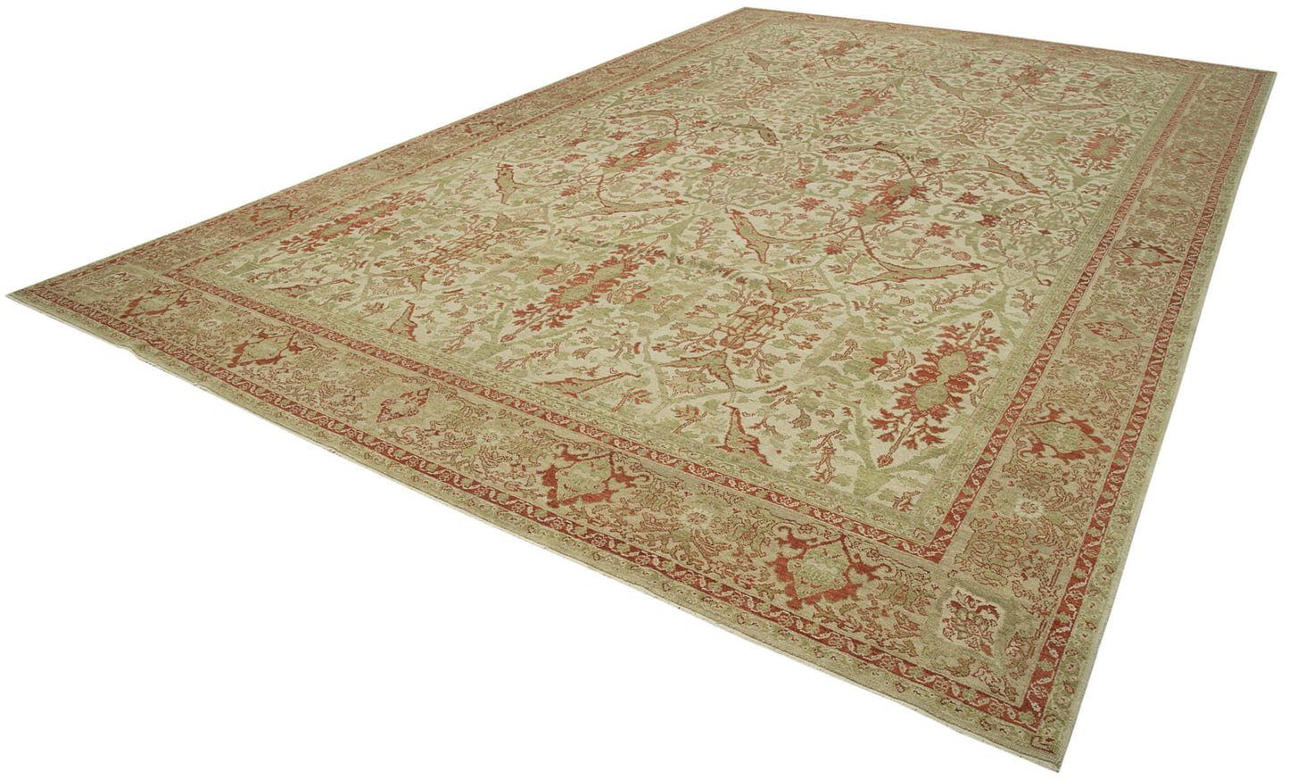 12x18 Beige Oushak Rug - 36016