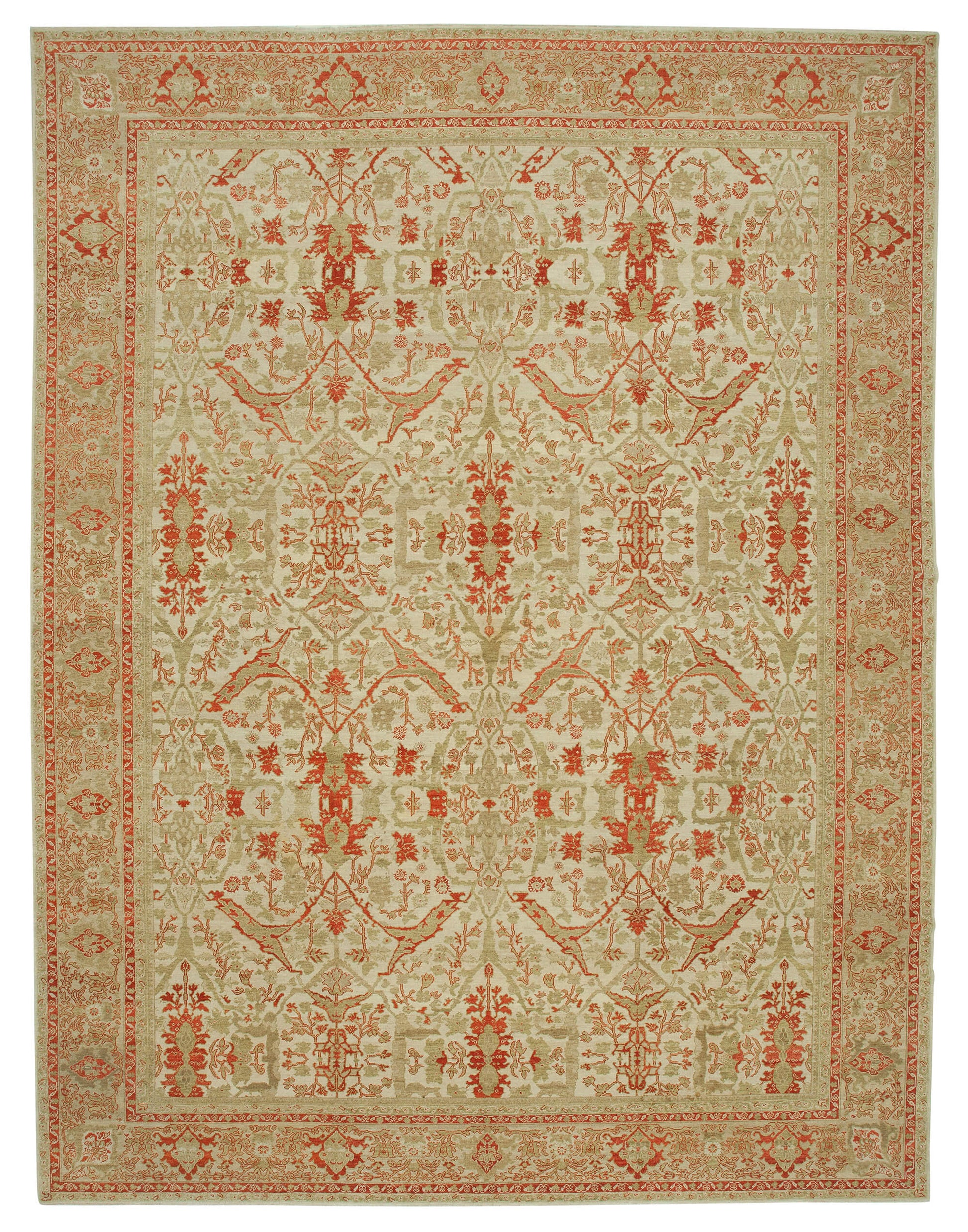 12x16 Beige Oushak Rug - 36018