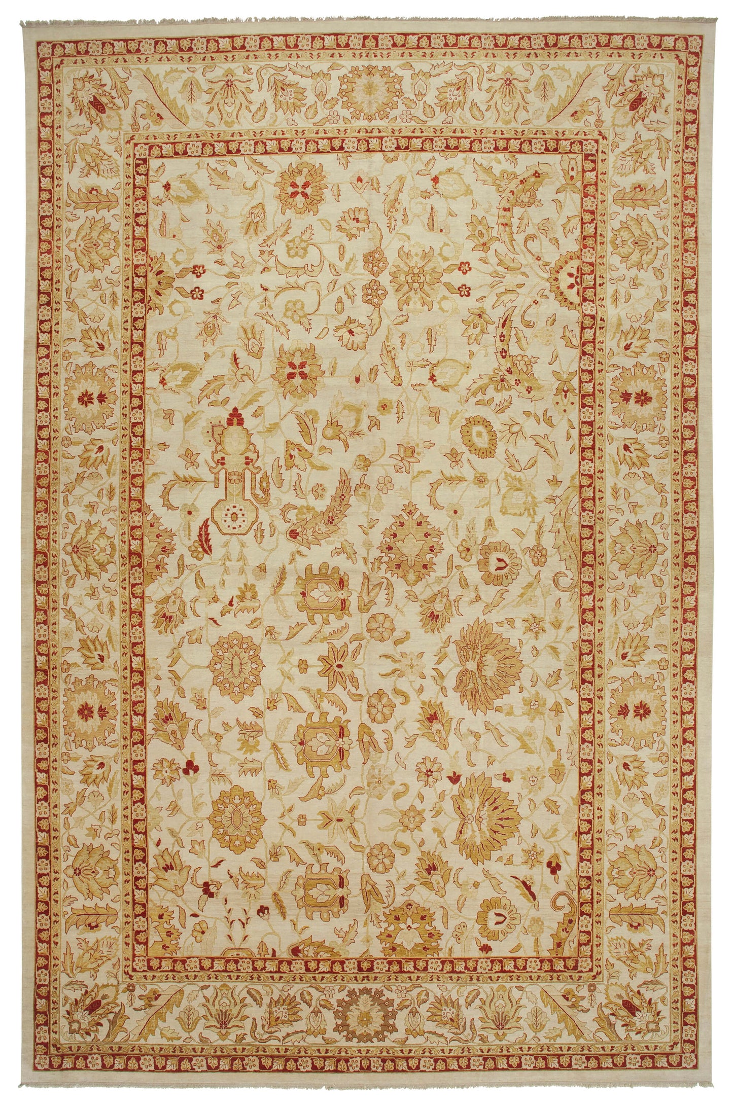 12x19 Beige Oushak Rug - 36021