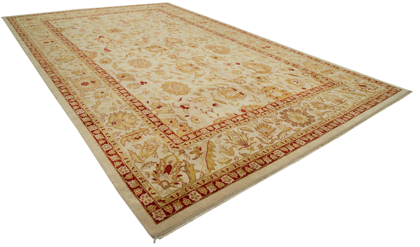 12x19 Beige Oushak Rug - 36021