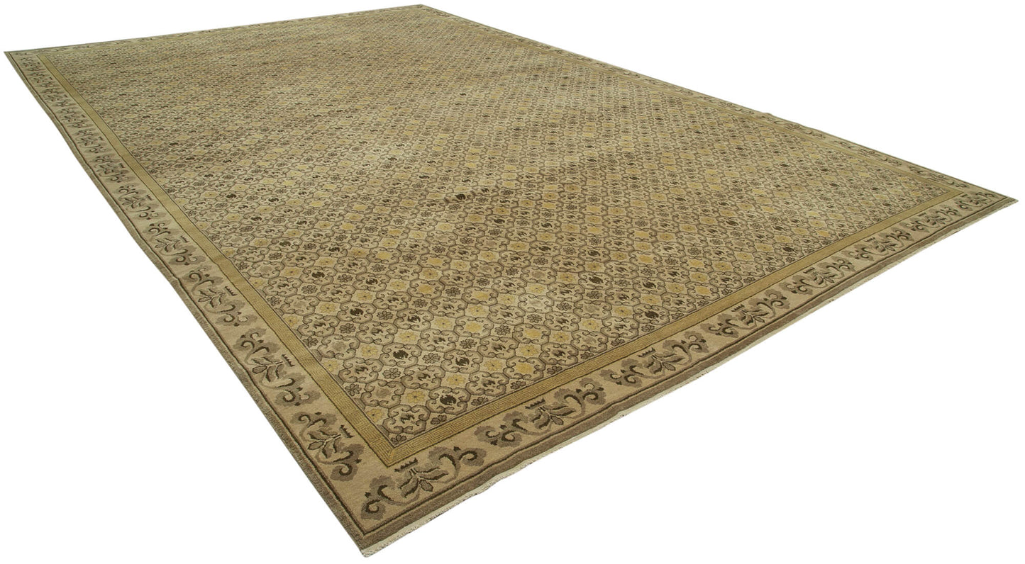 12x18 Beige Oushak Rug - 36023