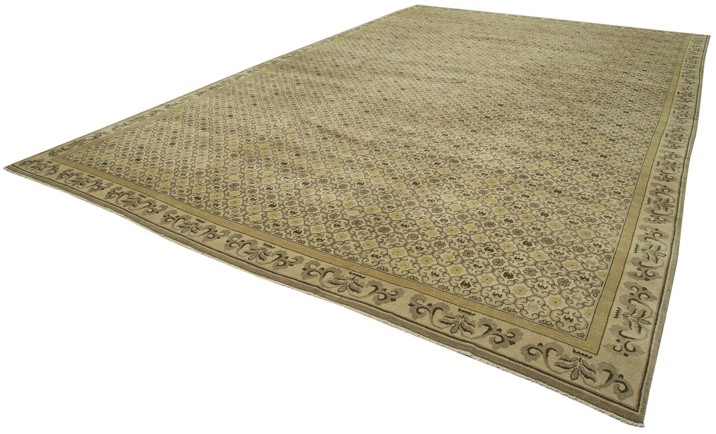 12x18 Beige Oushak Rug - 36023