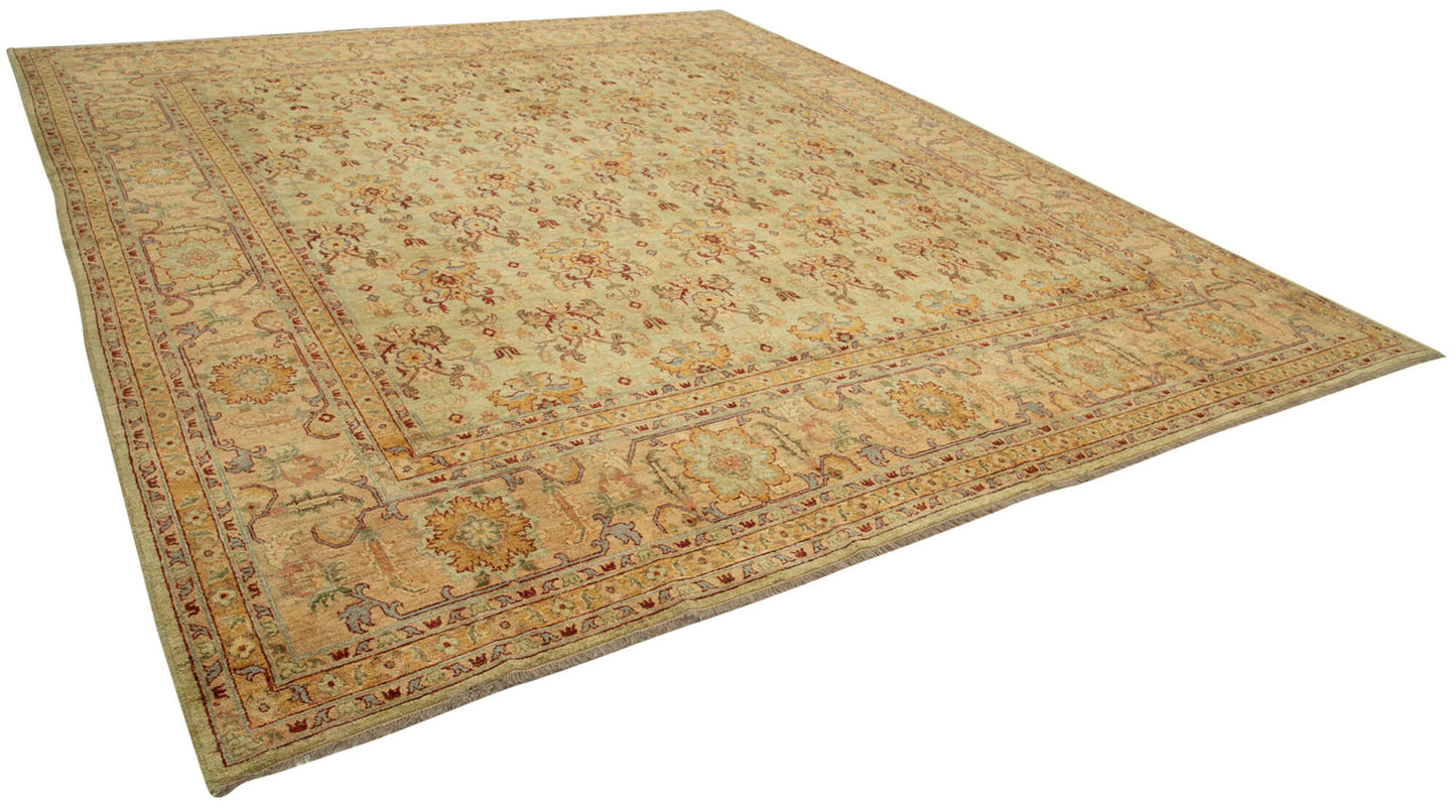 12x14 Green Oushak Rug - 36024