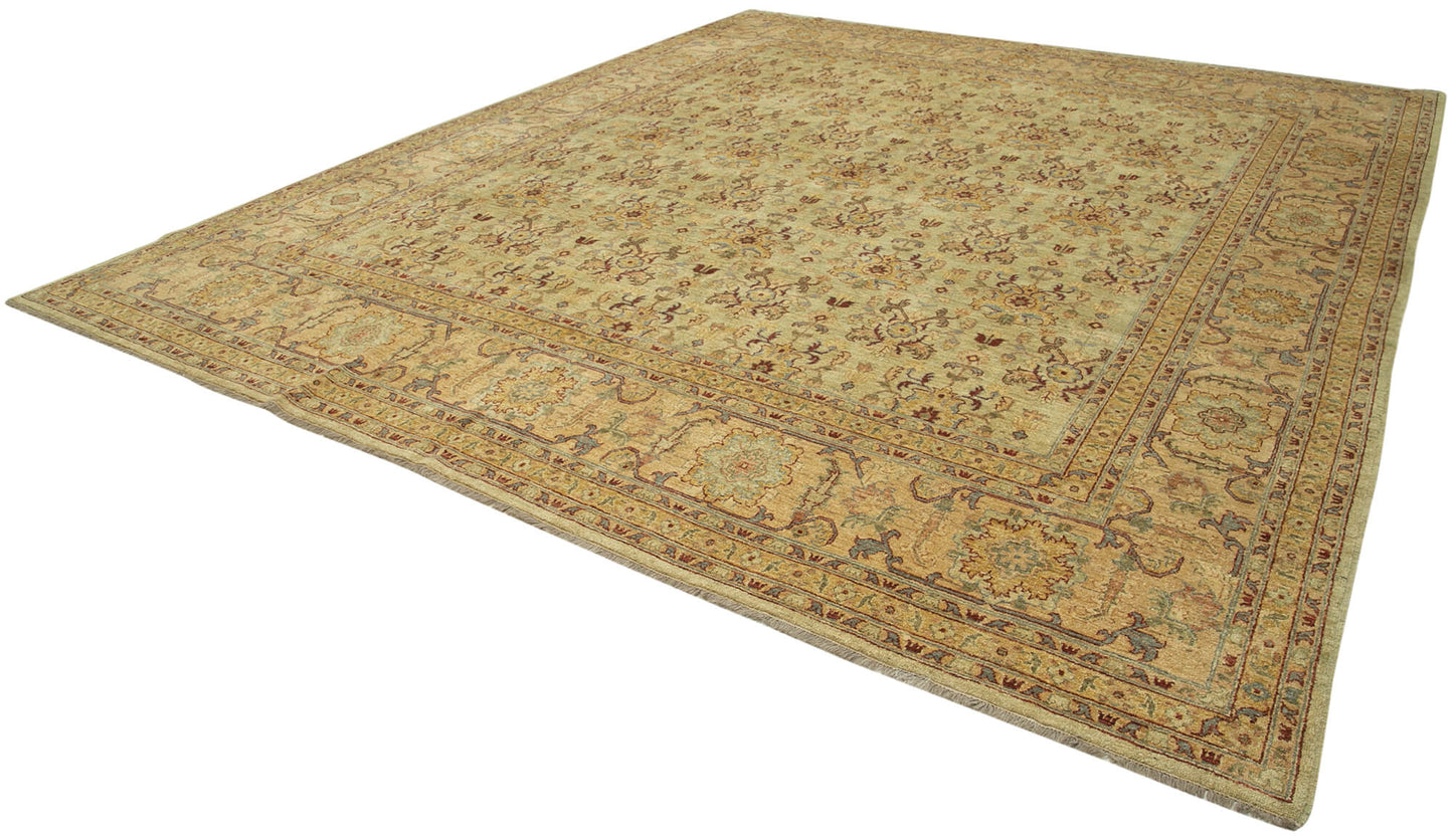 12x14 Green Oushak Rug - 36024