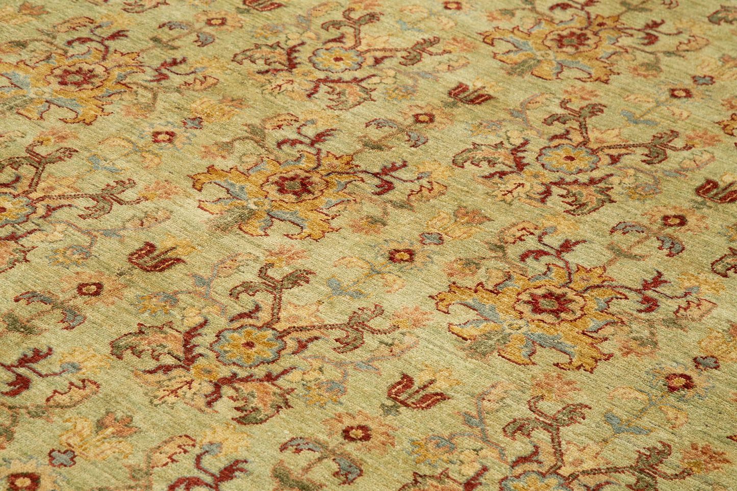 12x14 Green Oushak Rug - 36024