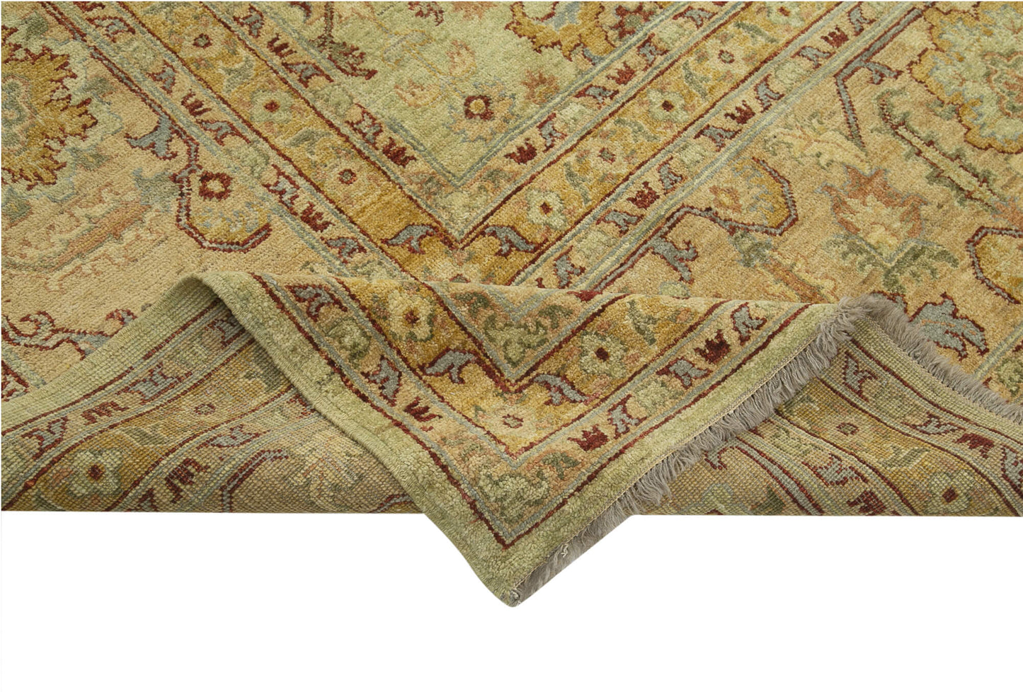 12x14 Green Oushak Rug - 36024