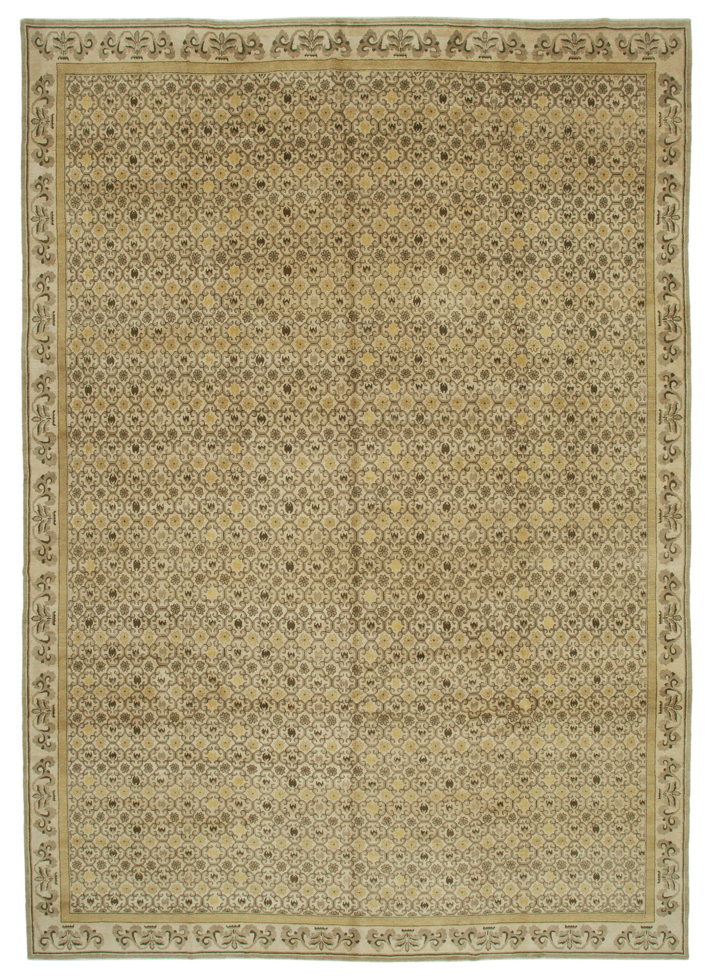 12x17 Beige Oushak Rug - 36027