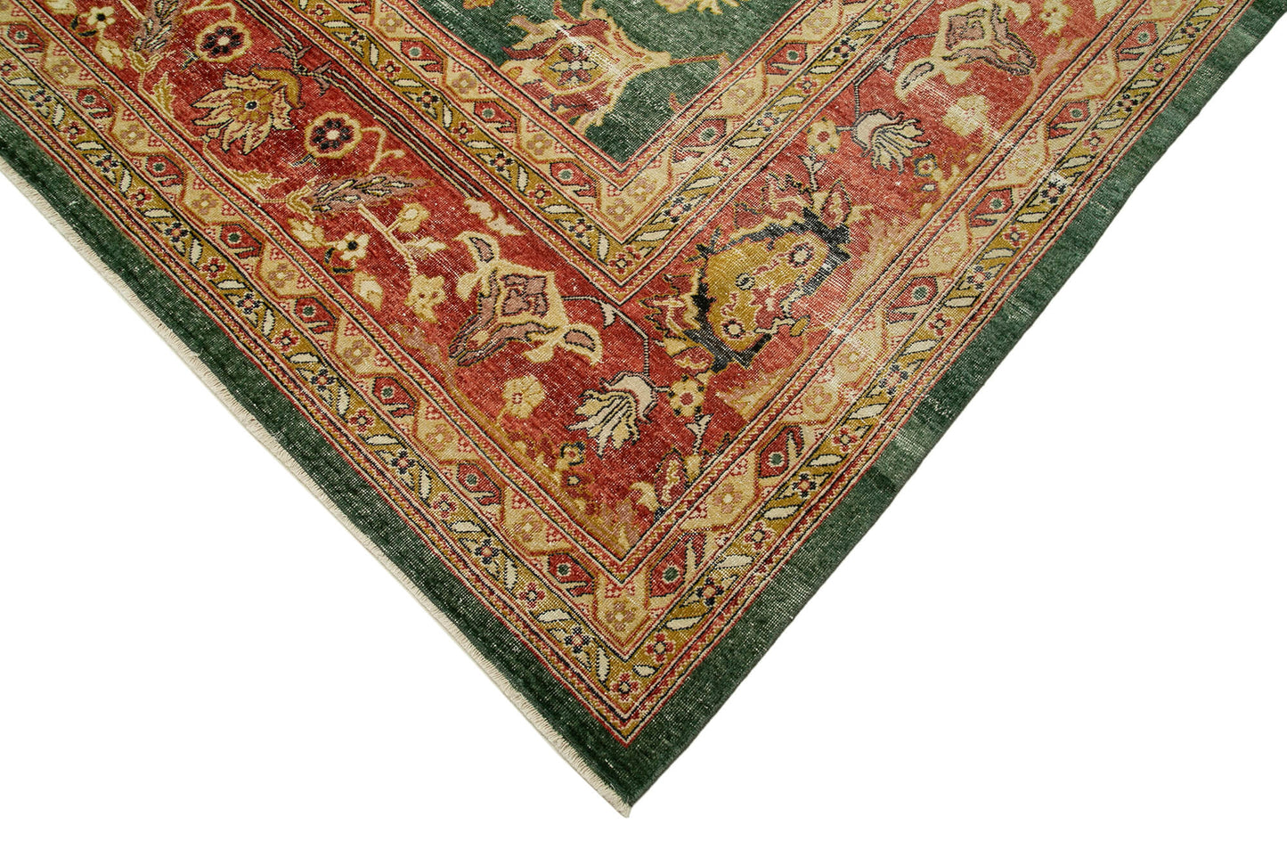 13x18 Green Oushak Rug - 36029