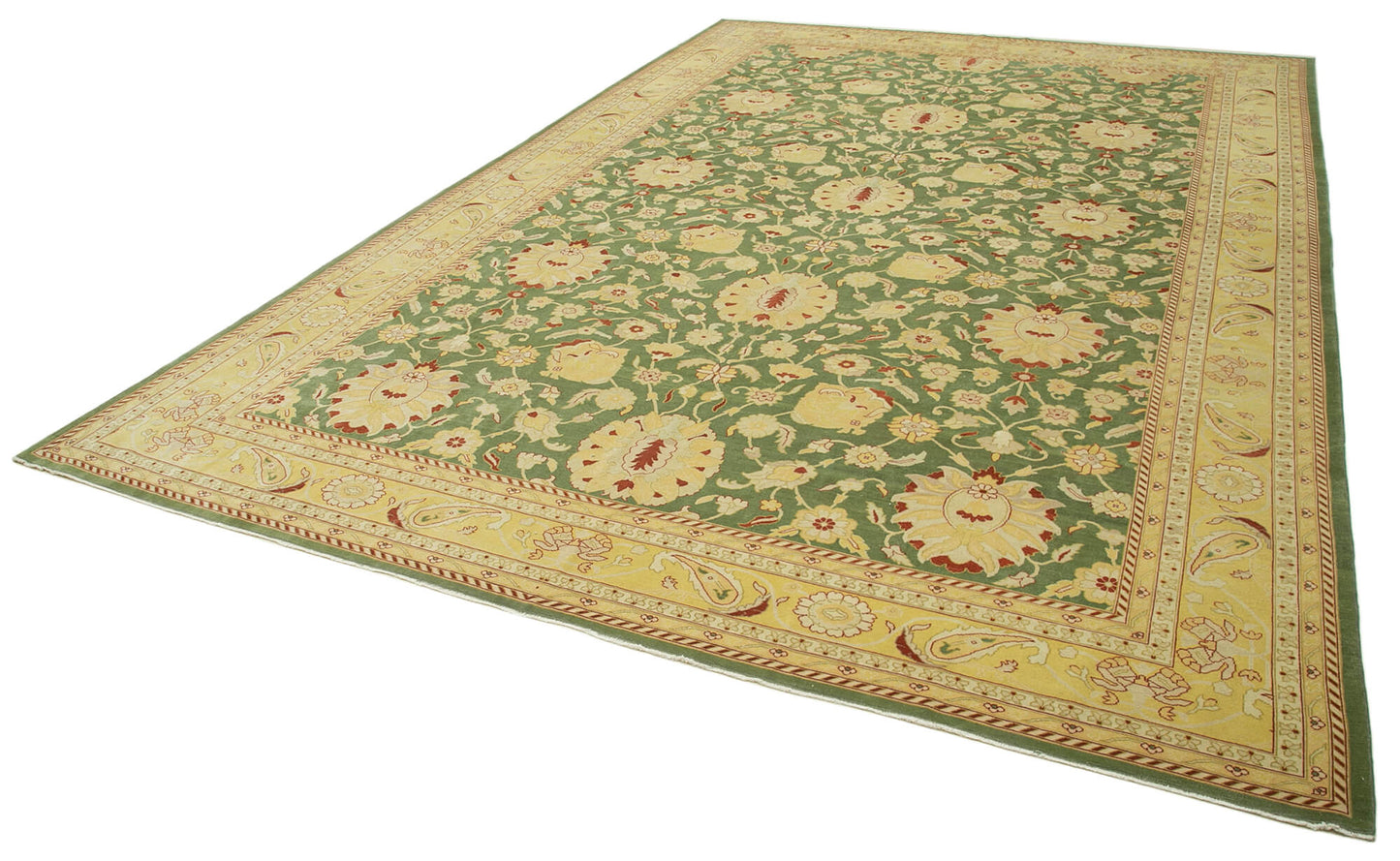 12x18 Green Oushak Rug - 36030