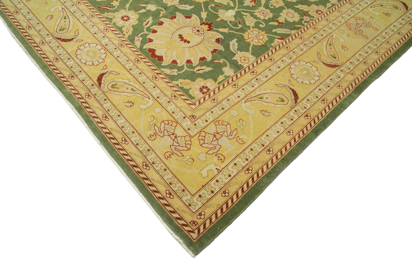 12x18 Green Oushak Rug - 36030