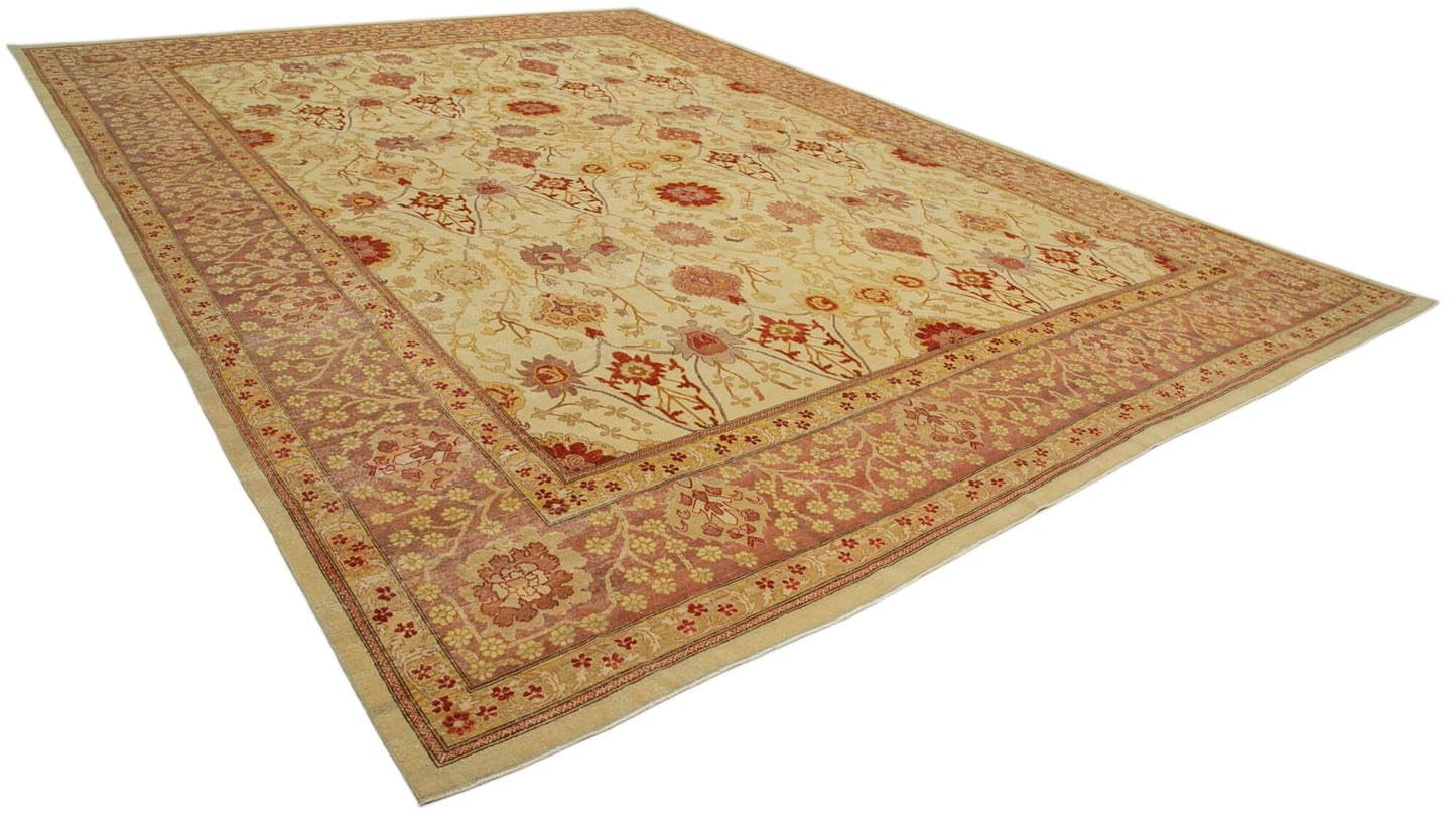 13x18 Beige Oushak Rug - 36034