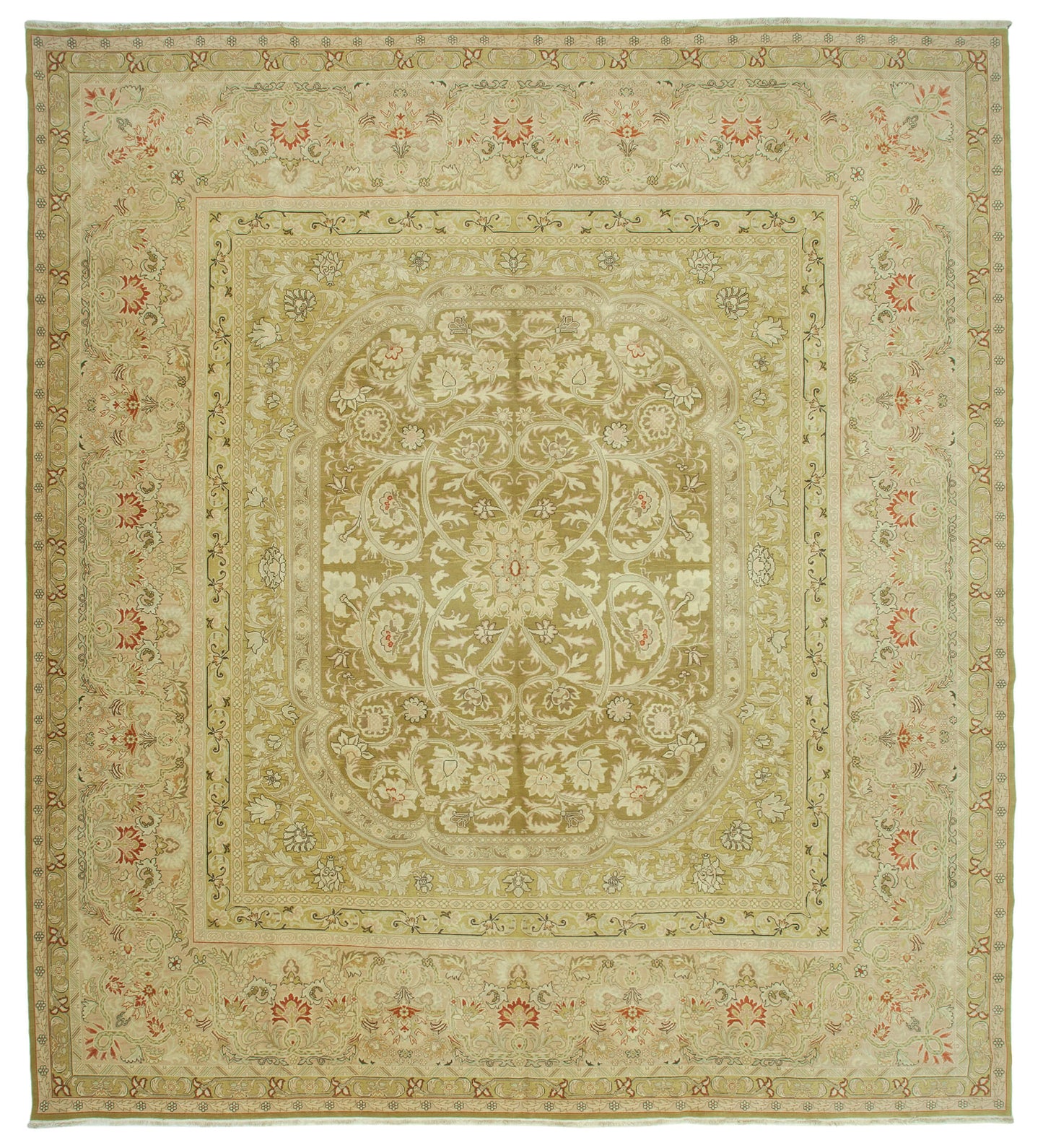 13x15 Beige Oushak Rug - 36039