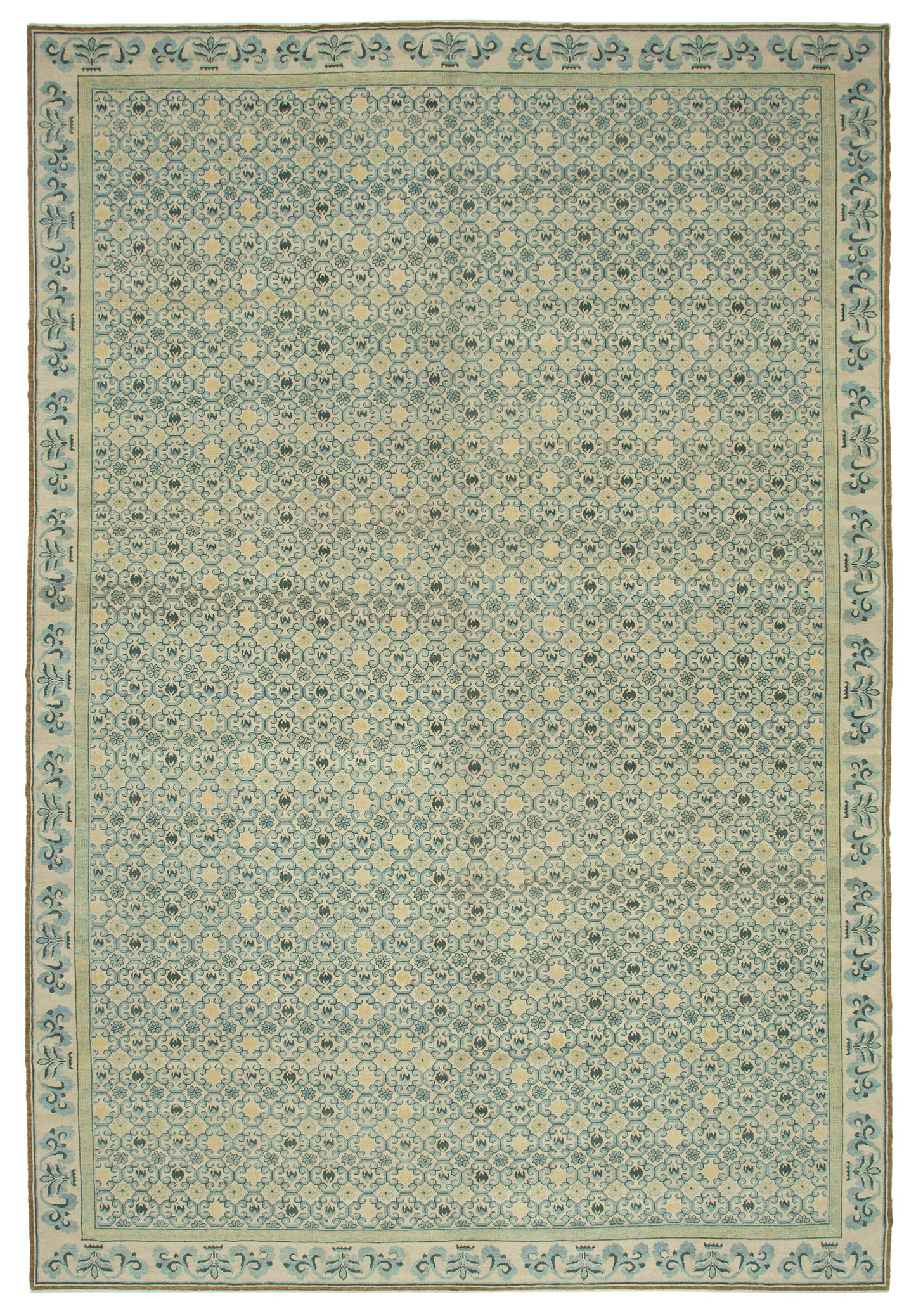 12x18 Beige Oushak Rug - 36040