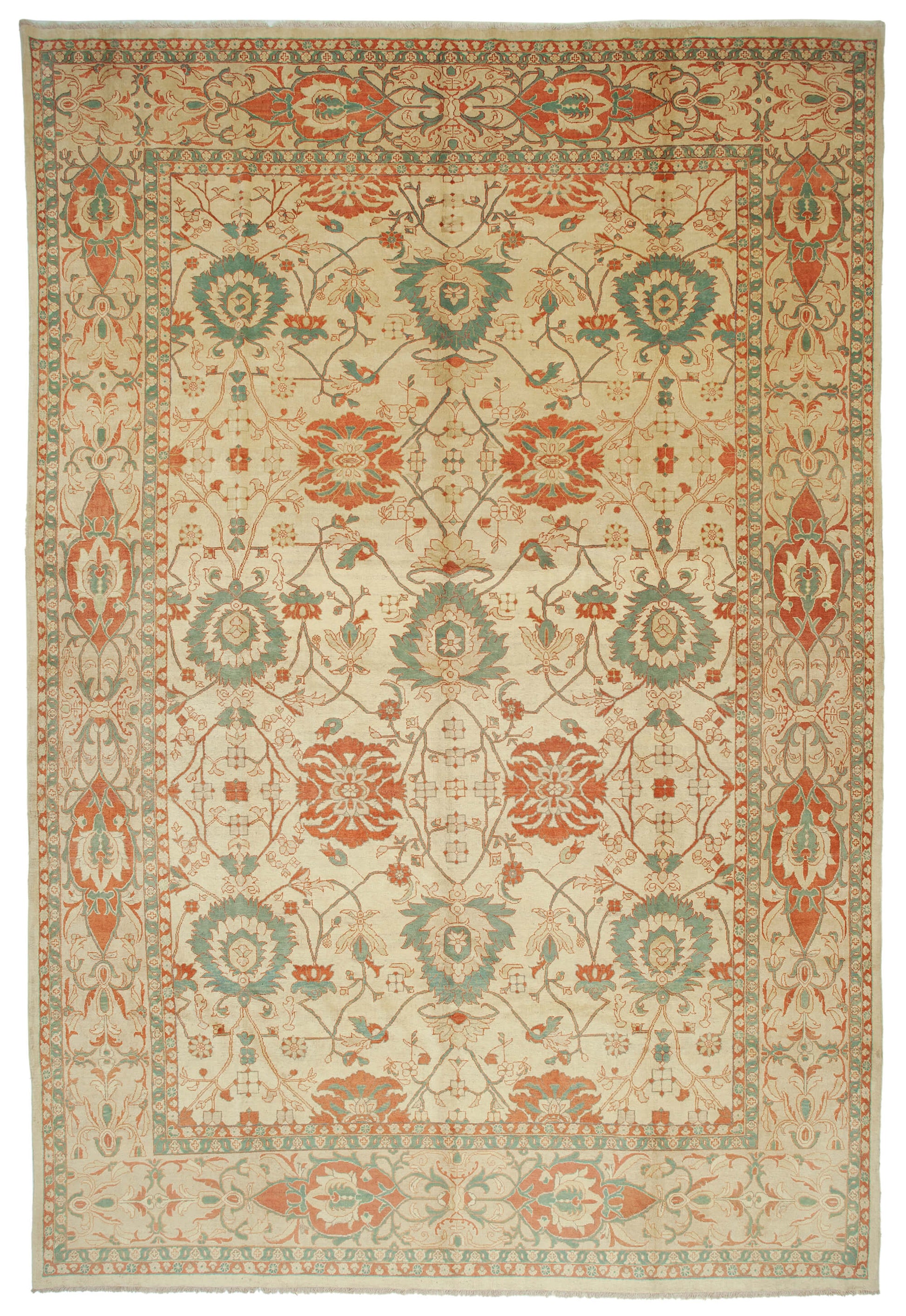 12x18 Beige Oushak Rug - 36044