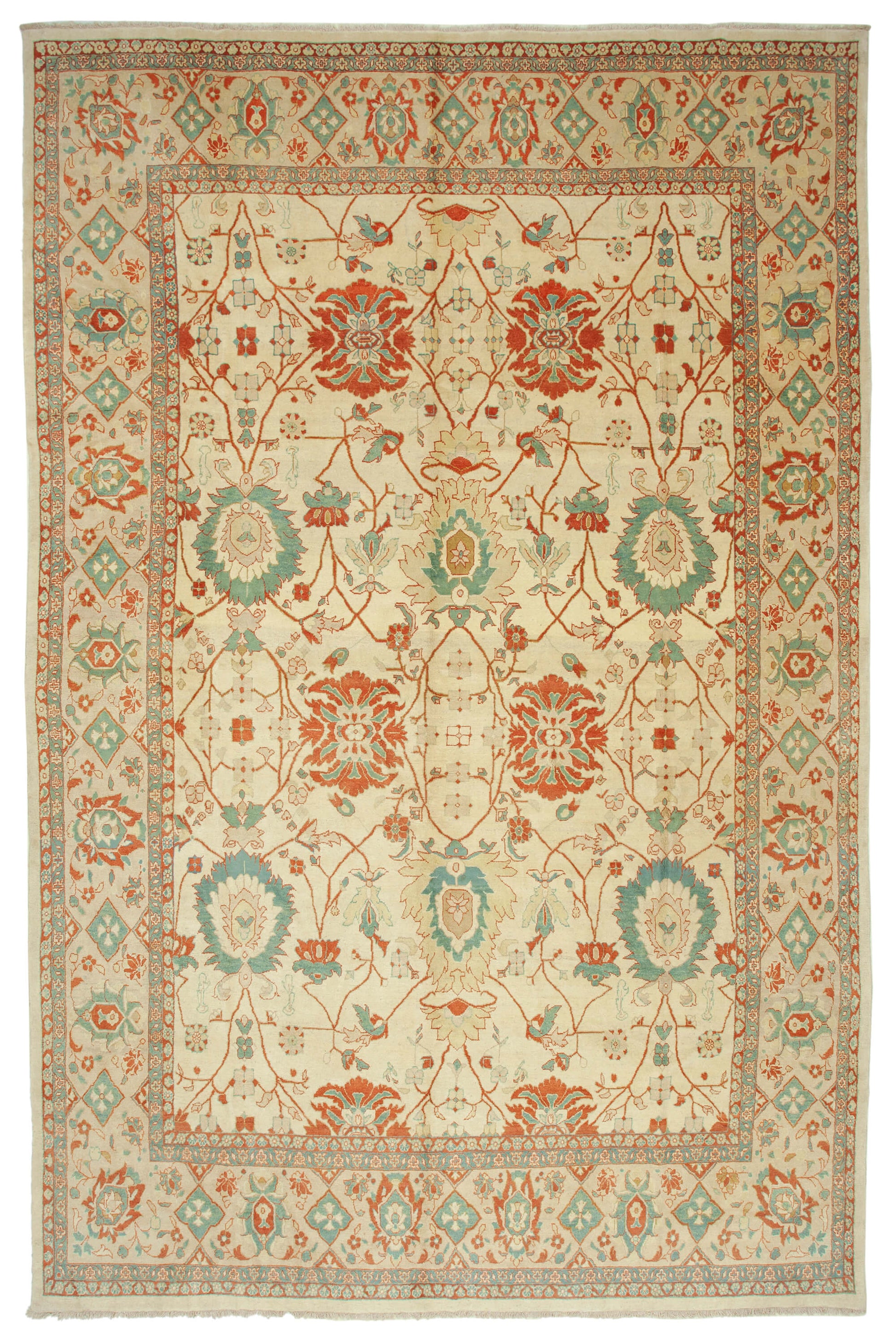 11x17 Beige Oushak Rug - 36045