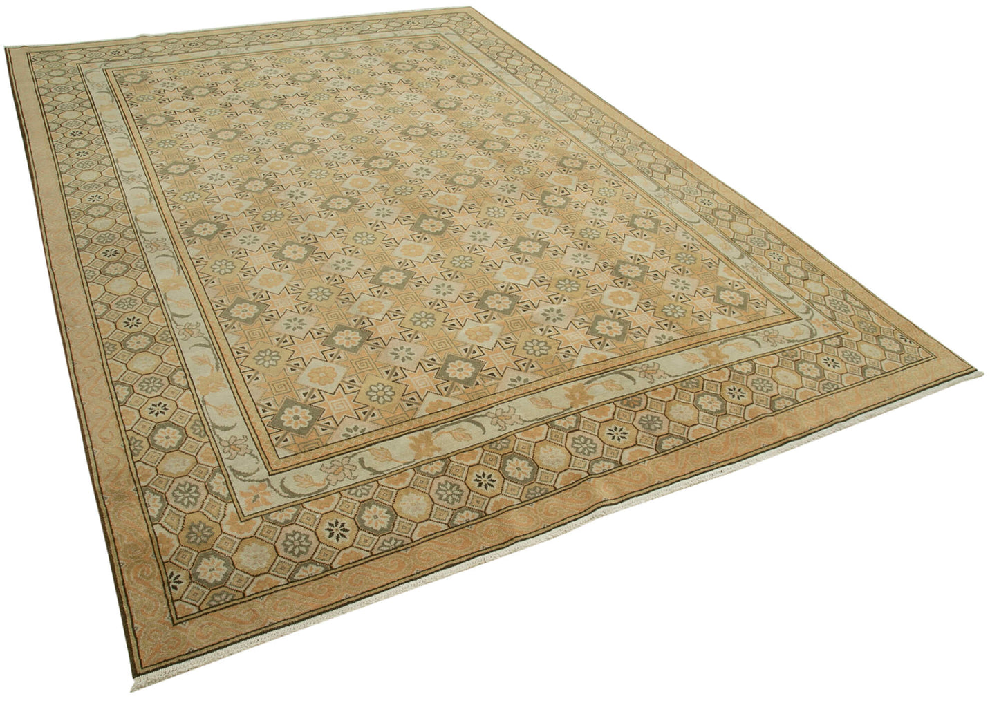 10x14 Beige Oushak Rug - 36060