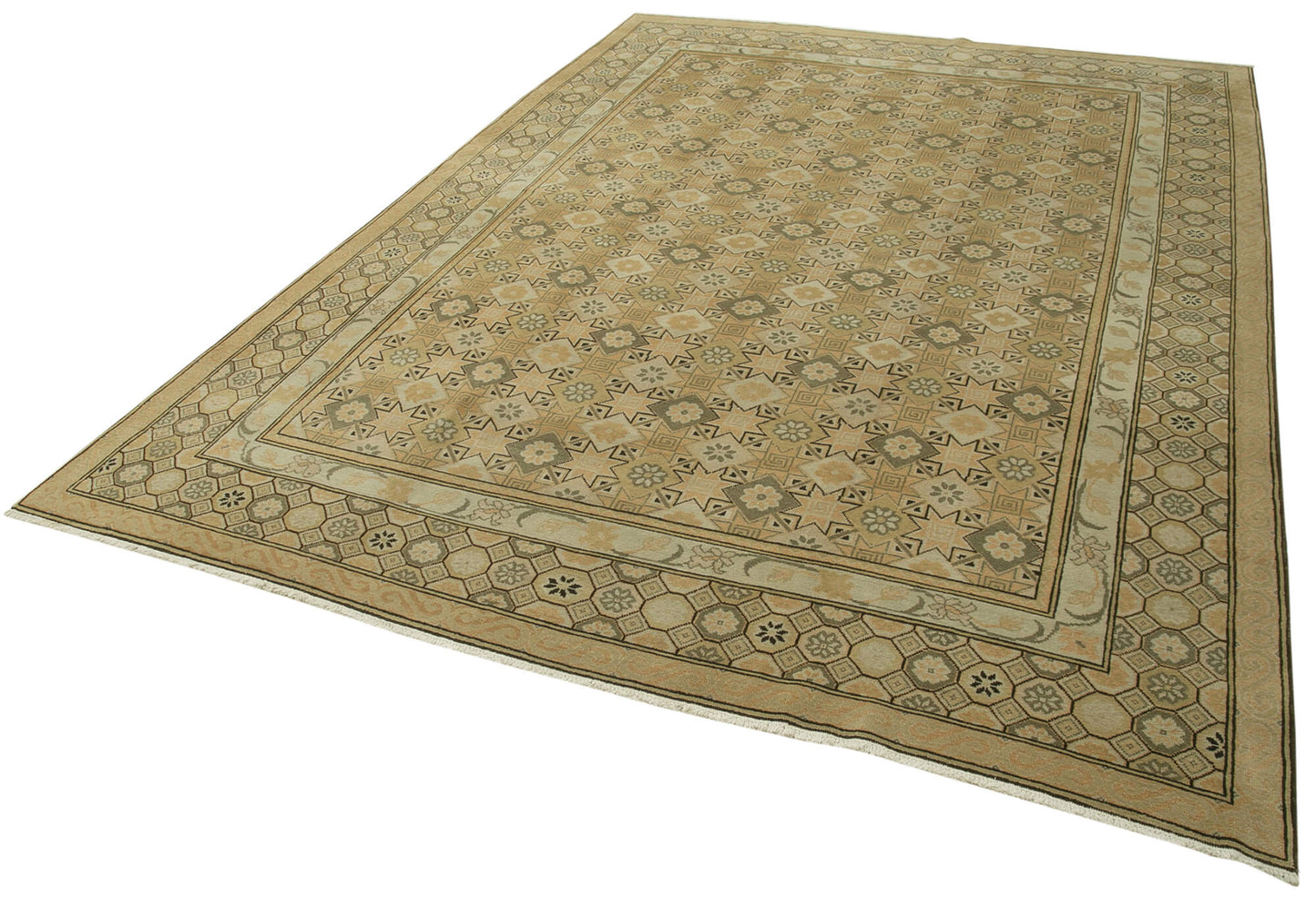 10x14 Beige Oushak Rug - 36060