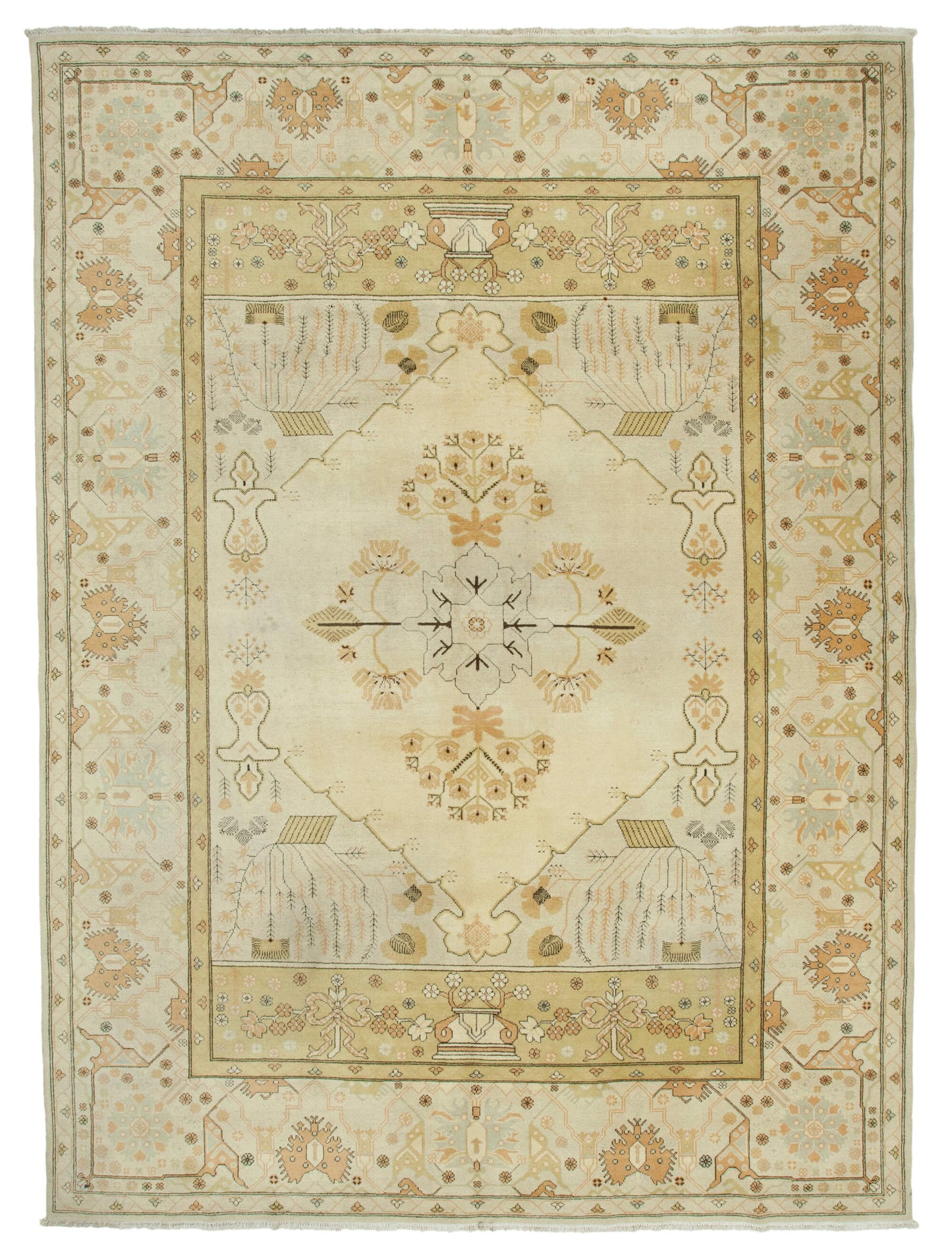 10x14 Beige Oushak Rug - 36064