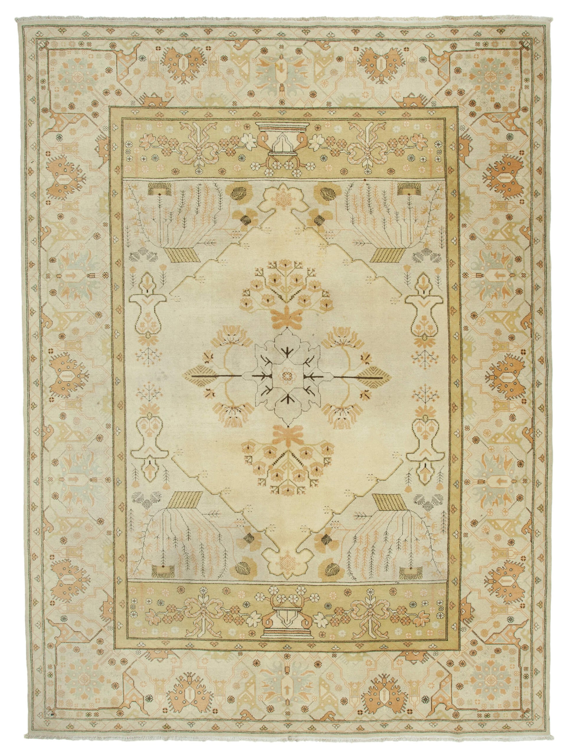 10x14 Beige Oushak Rug - 36064